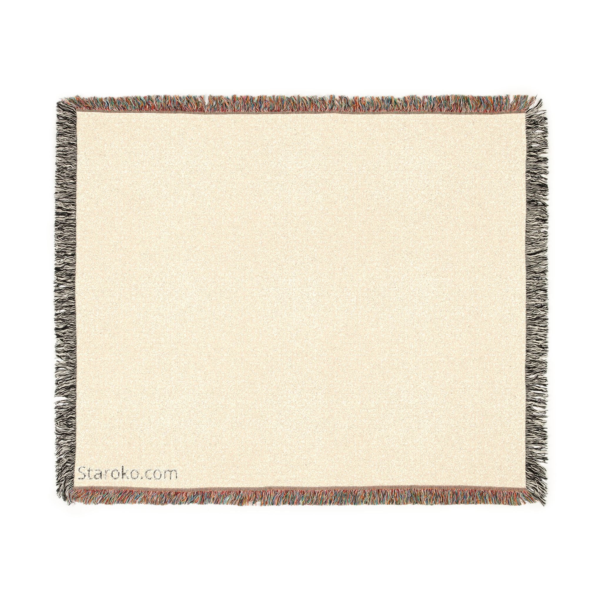Minimal Two-Tone Woven Blanket — Reversible Neutral Throw for Living Room & Bedroom