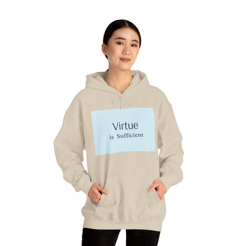 Virtue Is Sufficient Hoodie — Minimalist Inspirational Pullover