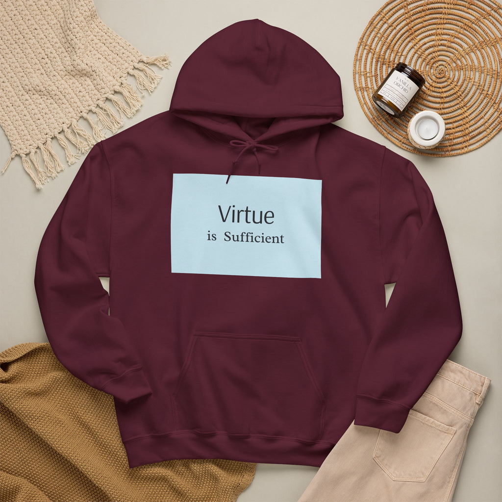 Virtue Is Sufficient Hoodie — Minimalist Inspirational Pullover
