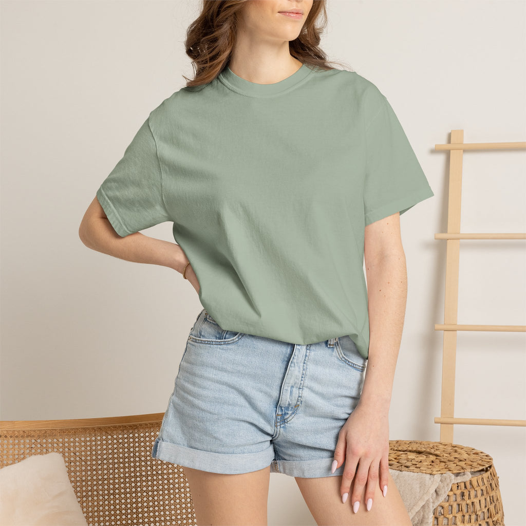 Classic Blank Garment-Dyed T-Shirt — Minimal Crew Tee