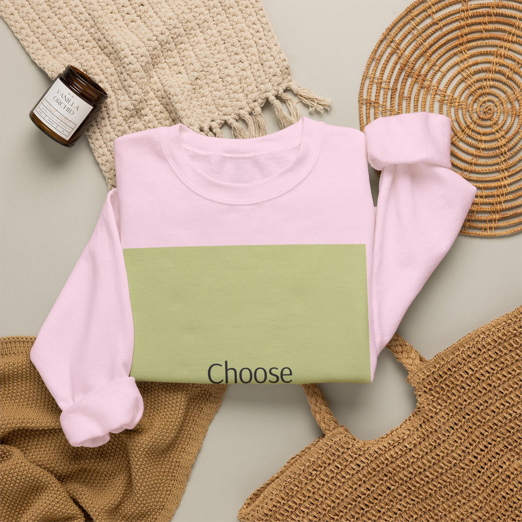 Crewneck Sweatshirt — 'Choose Your Response' Minimalist Motivational Pullover