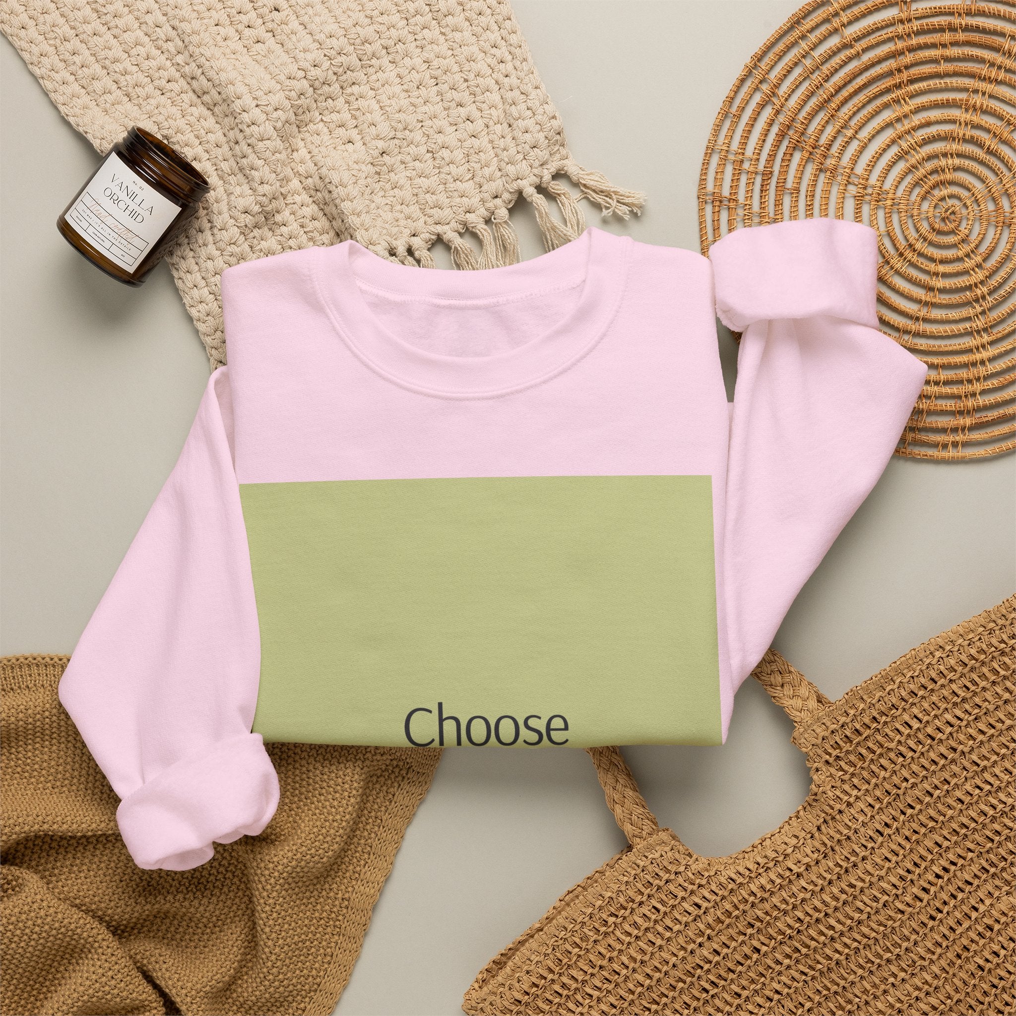 Crewneck Sweatshirt — 'Choose Your Response' Minimalist Motivational Pullover
