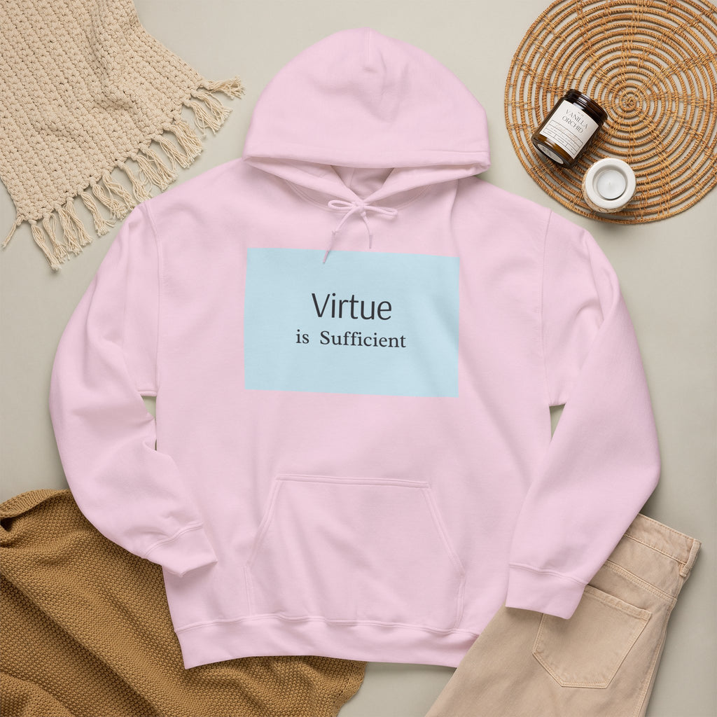 Virtue Is Sufficient Hoodie — Minimalist Inspirational Pullover