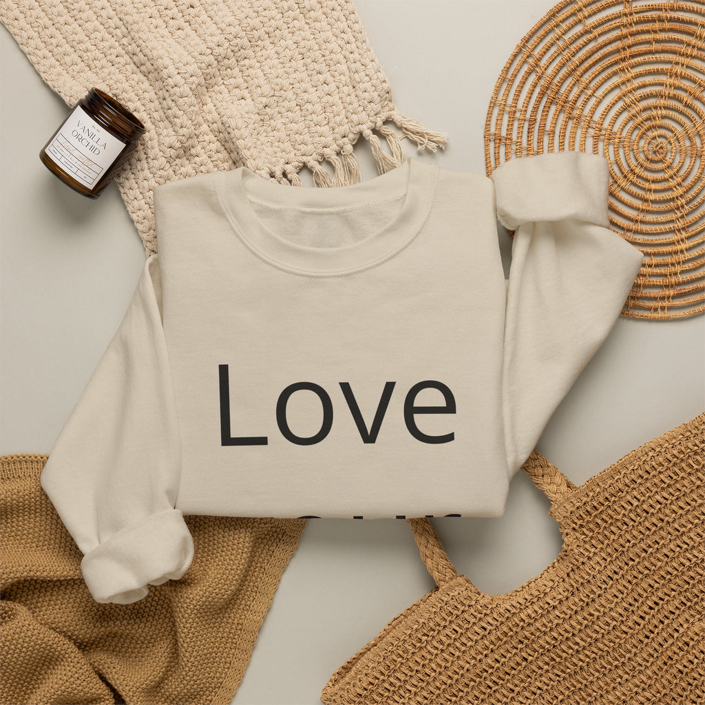 Crewneck Sweatshirt “Love Your Fate” – Minimal Inspirational Pullover