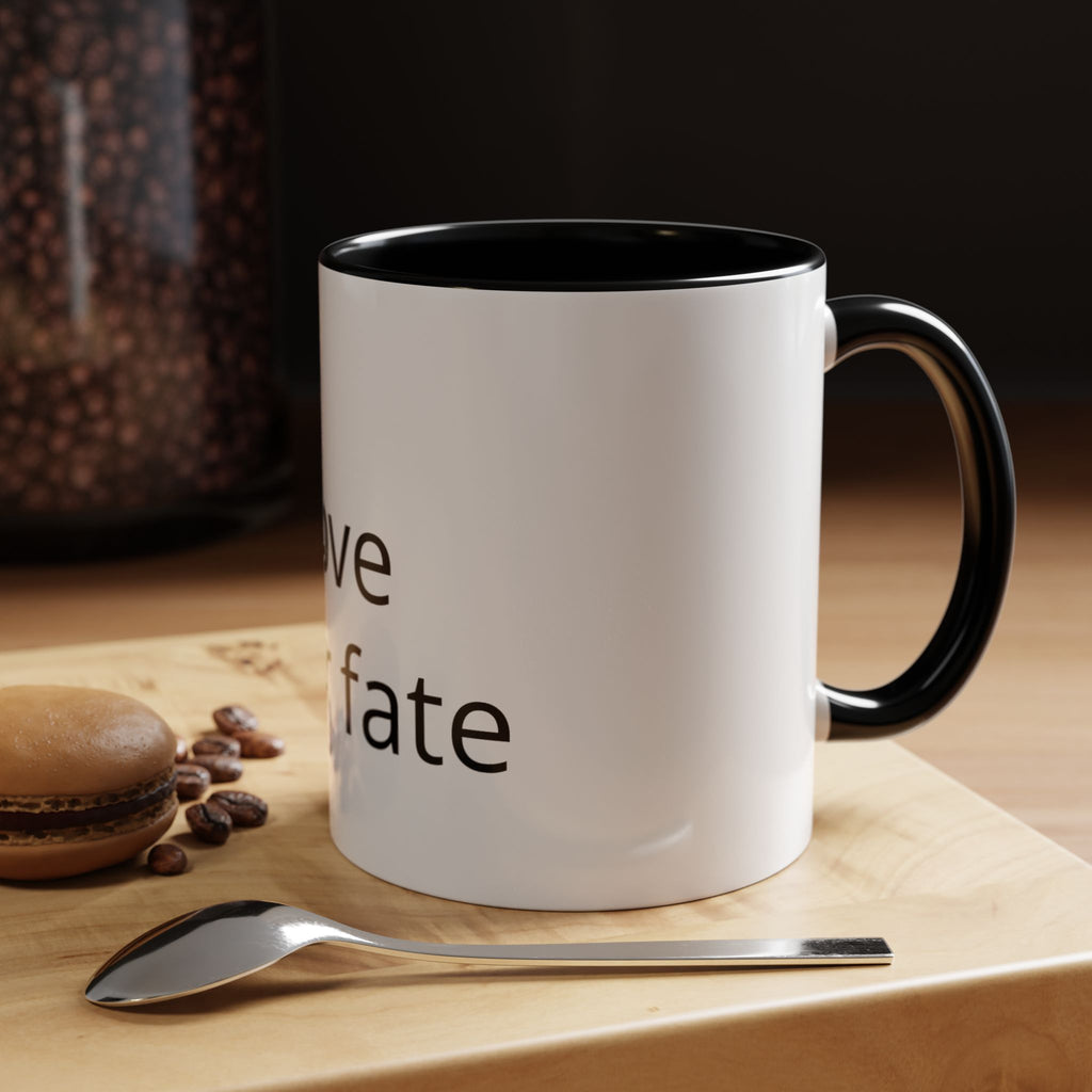 Accent Coffee Mug — "Love Your Fate" Inspirational Ceramic Mug (11/15 oz)