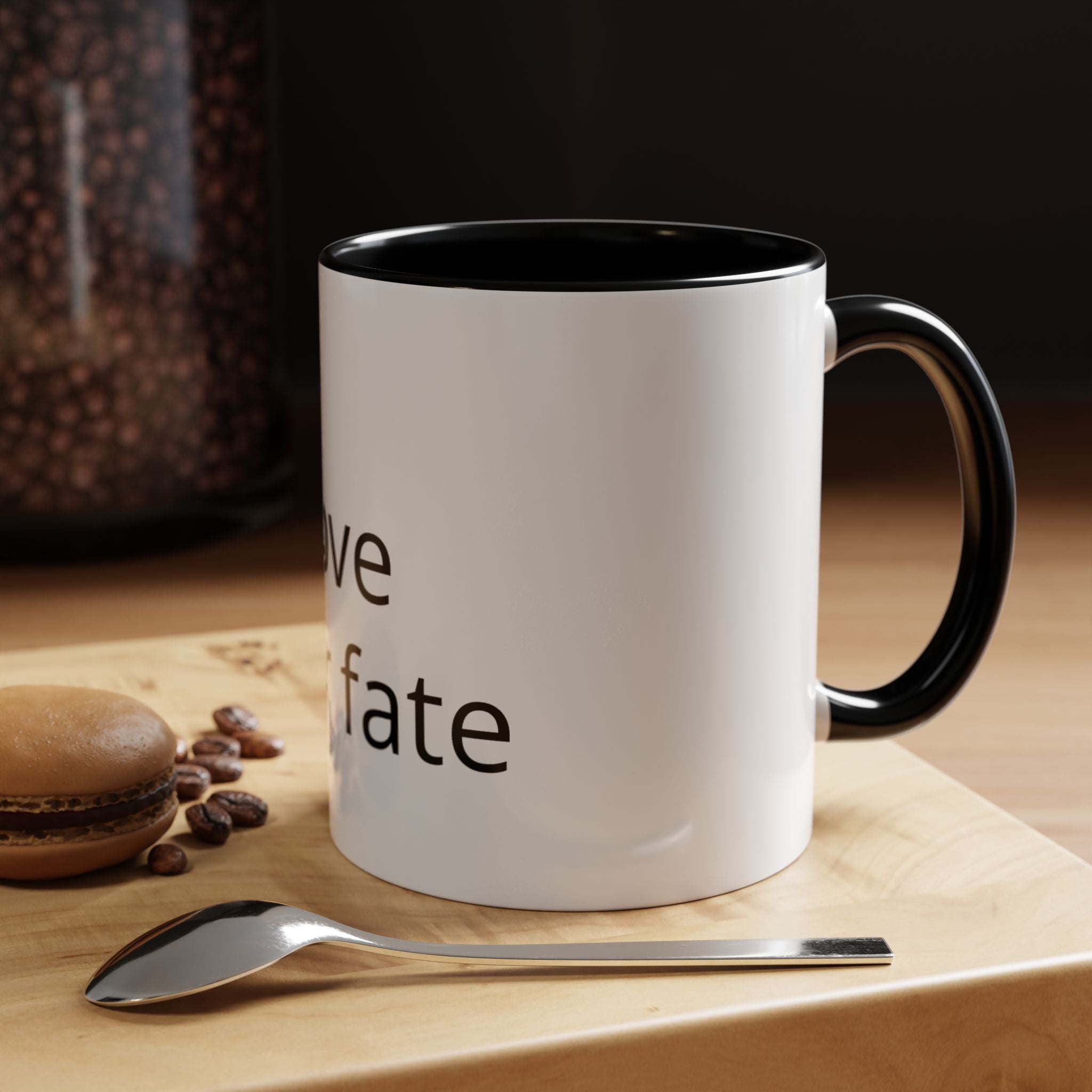 Accent Coffee Mug — "Love Your Fate" Inspirational Ceramic Mug (11/15 oz)
