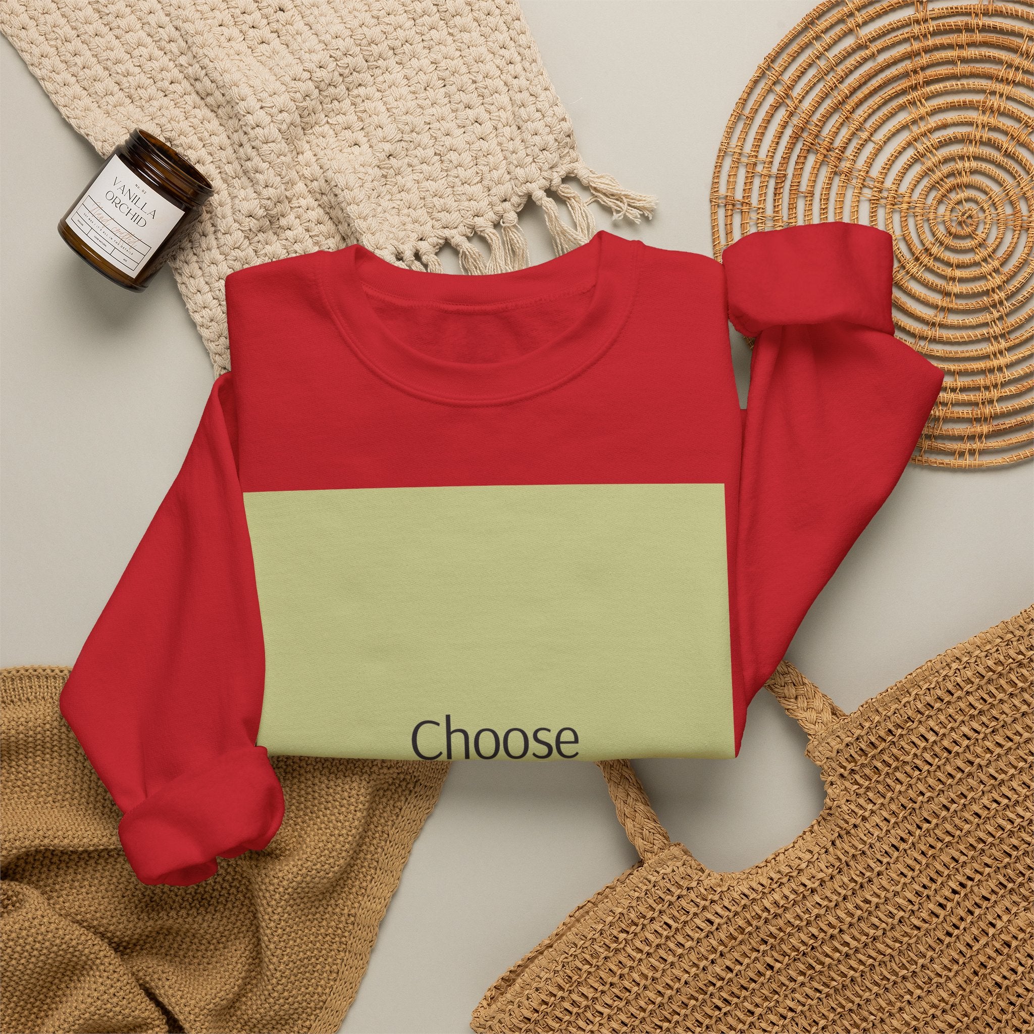 Crewneck Sweatshirt — 'Choose Your Response' Minimalist Motivational Pullover