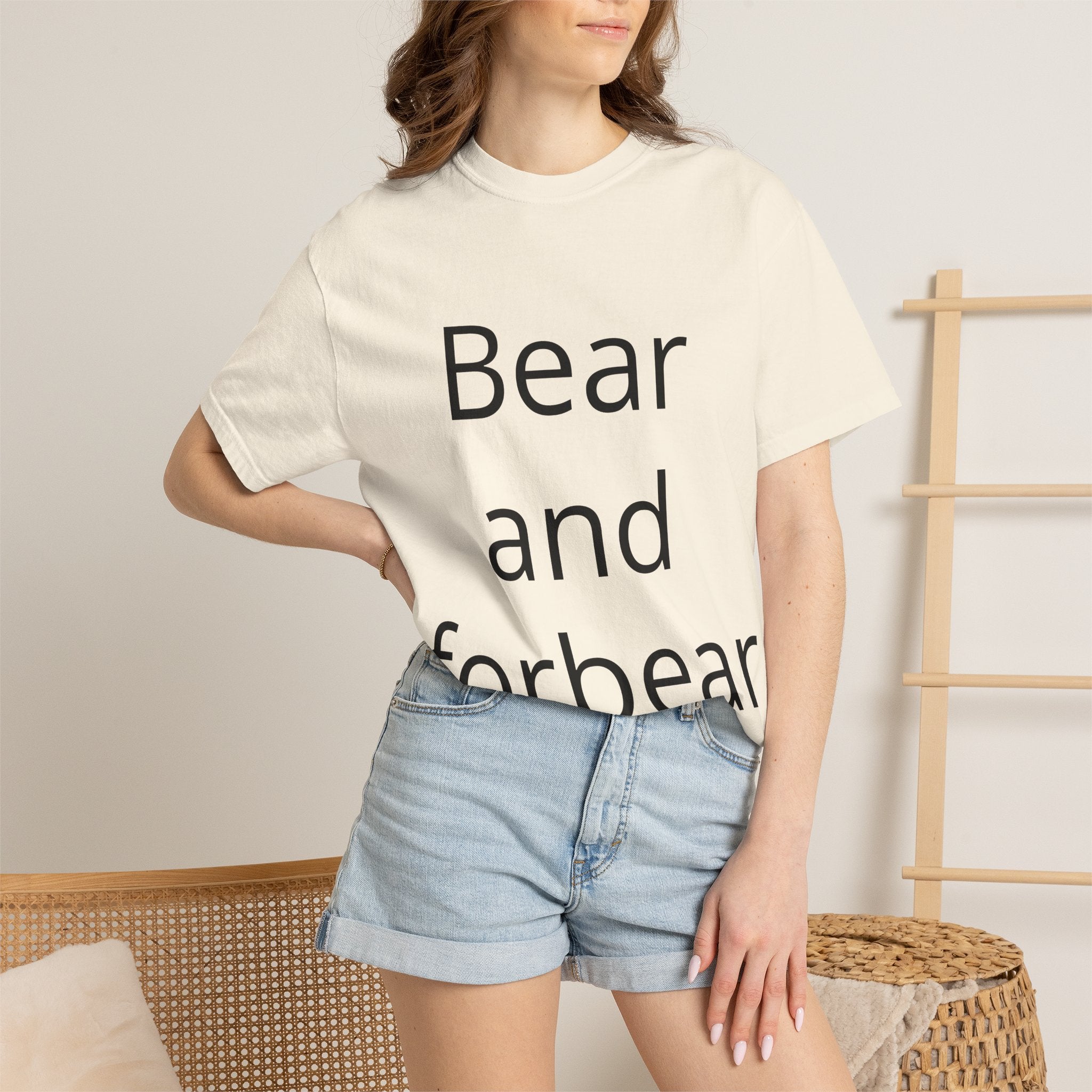 Bear and Forbear T-Shirt — Funny Wordplay Tee