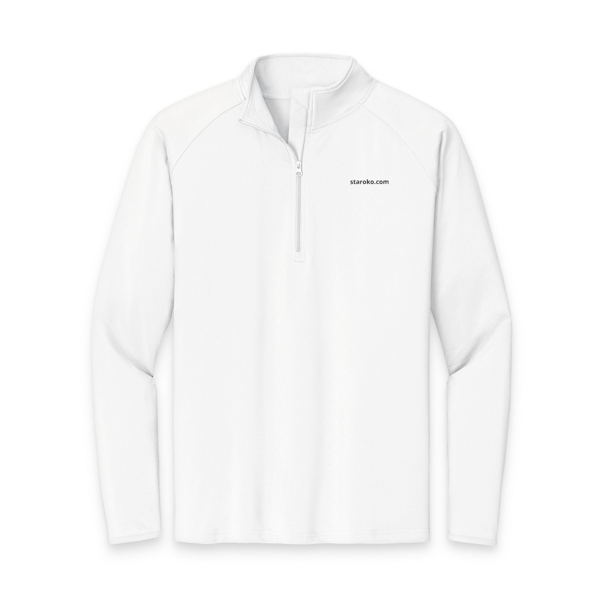 Embroidered Men's Quarter-Zip Pullover — Lightweight Sport-Wick Performance