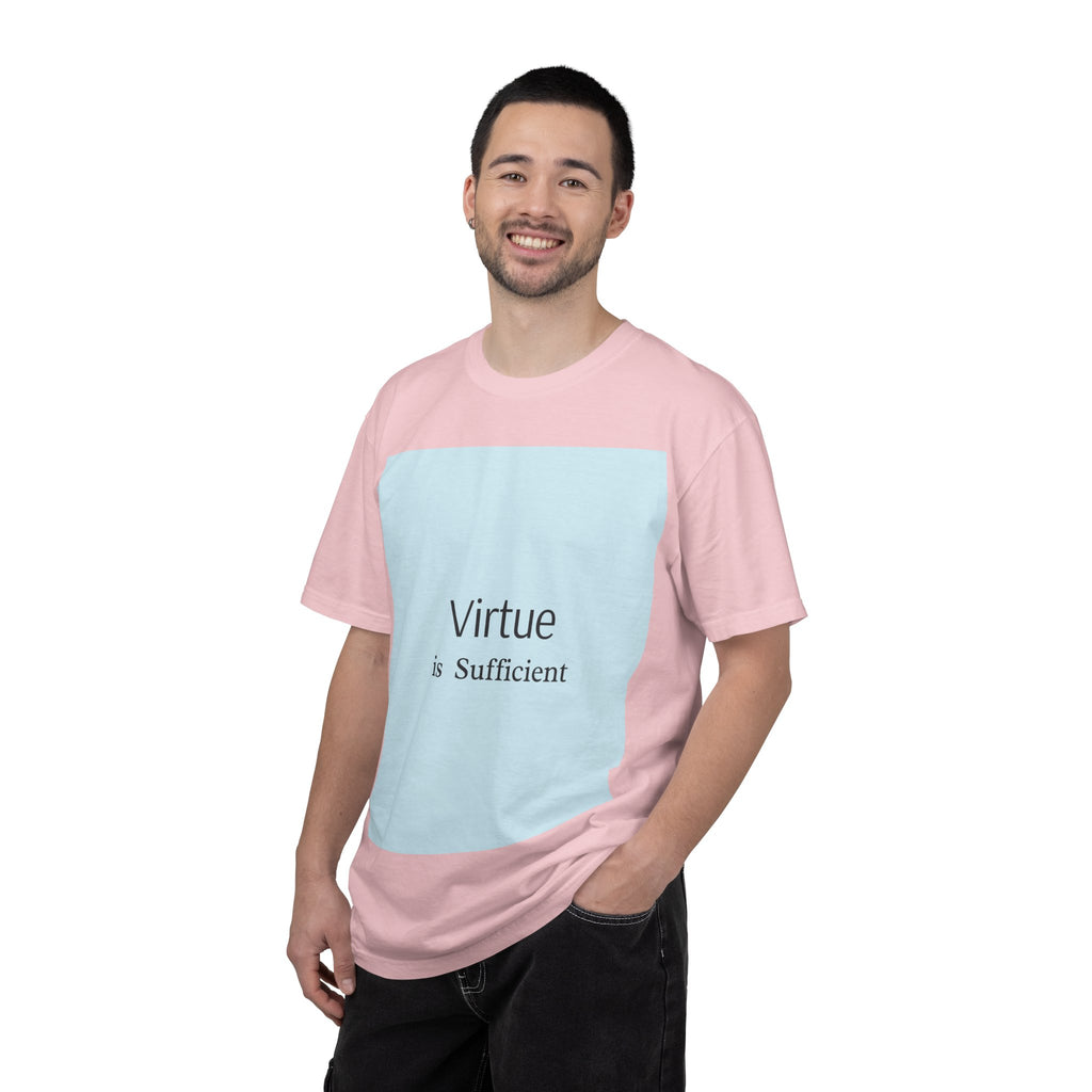T-Shirt — "Virtue is Sufficient" Minimalist Inspirational Tee