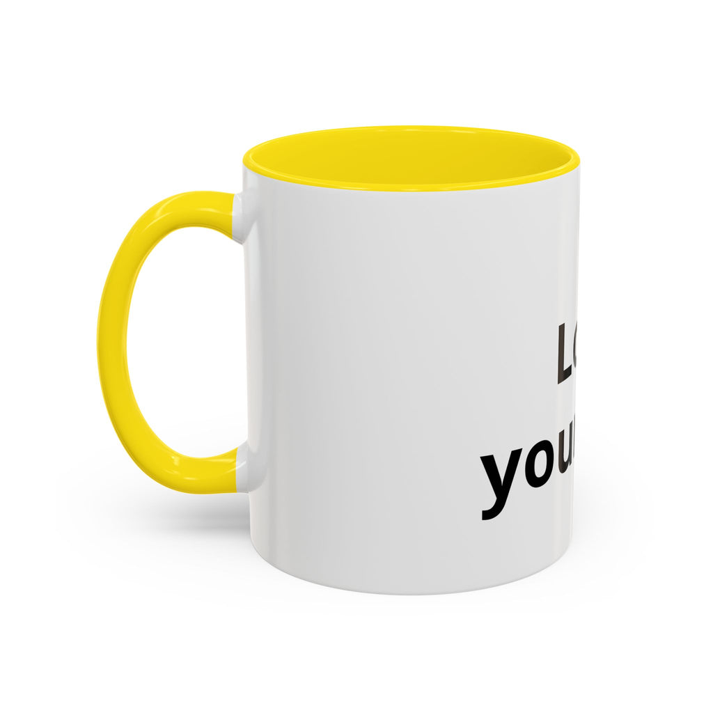 Accent Coffee Mug — "Love Your Fate" Inspirational Ceramic Mug (11/15 oz)