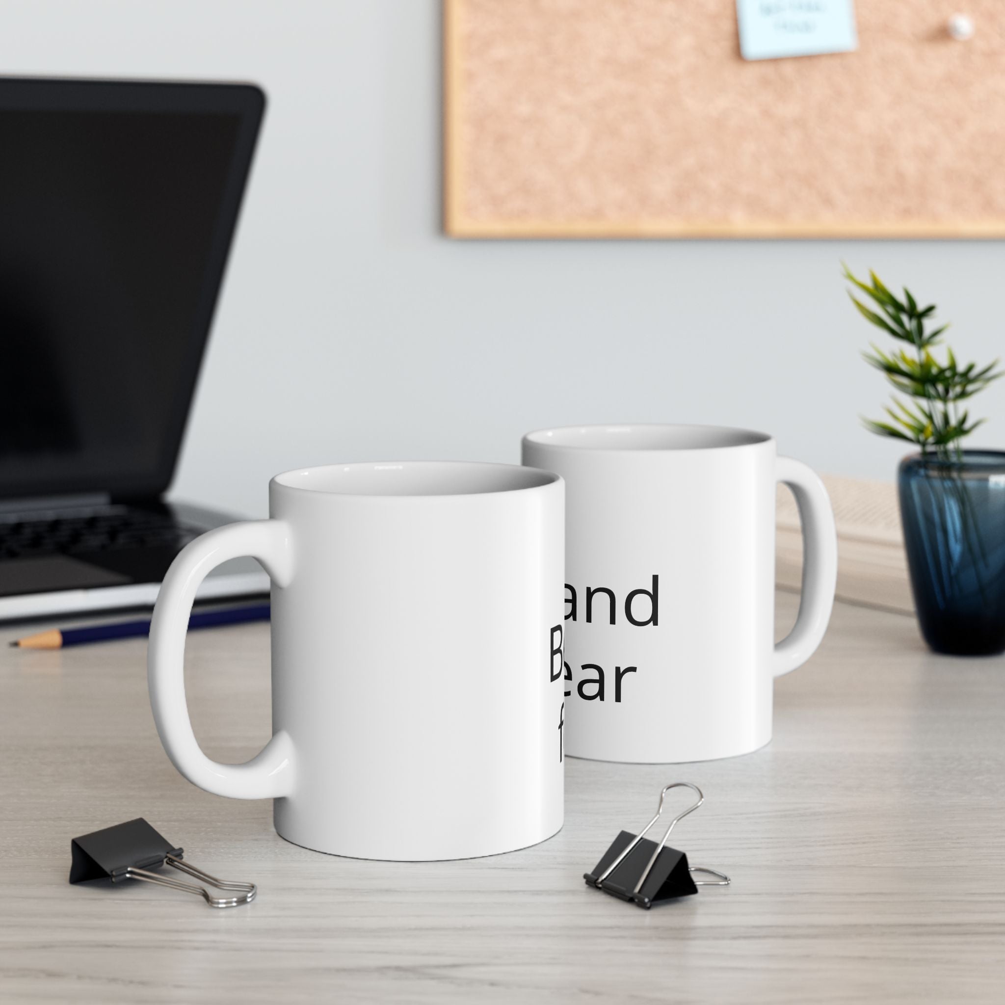 Bear and Forbear Ceramic Mug — Funny Pun Coffee Cup, Gift for Animal Lovers