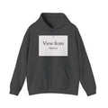 View From Above Hoodie - Minimal Text Graphic Pullover