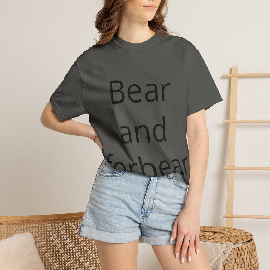 Bear and Forbear T-Shirt — Funny Wordplay Tee
