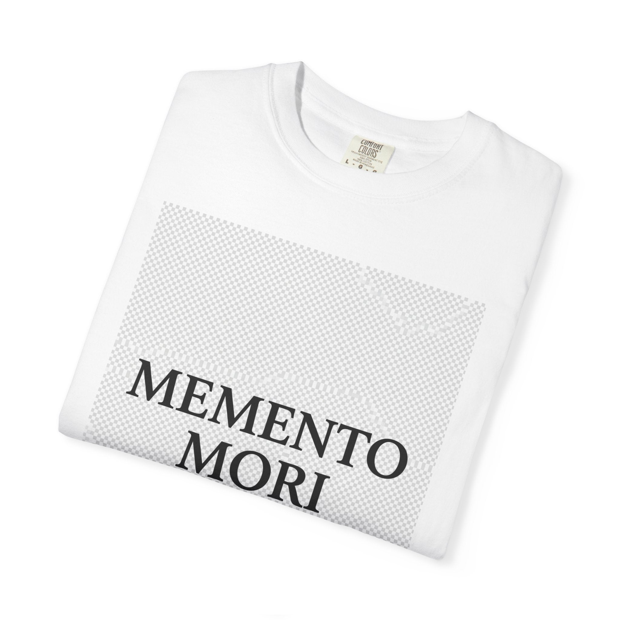 Memento Mori T-Shirt — Minimalist Hourglass Graphic Tee