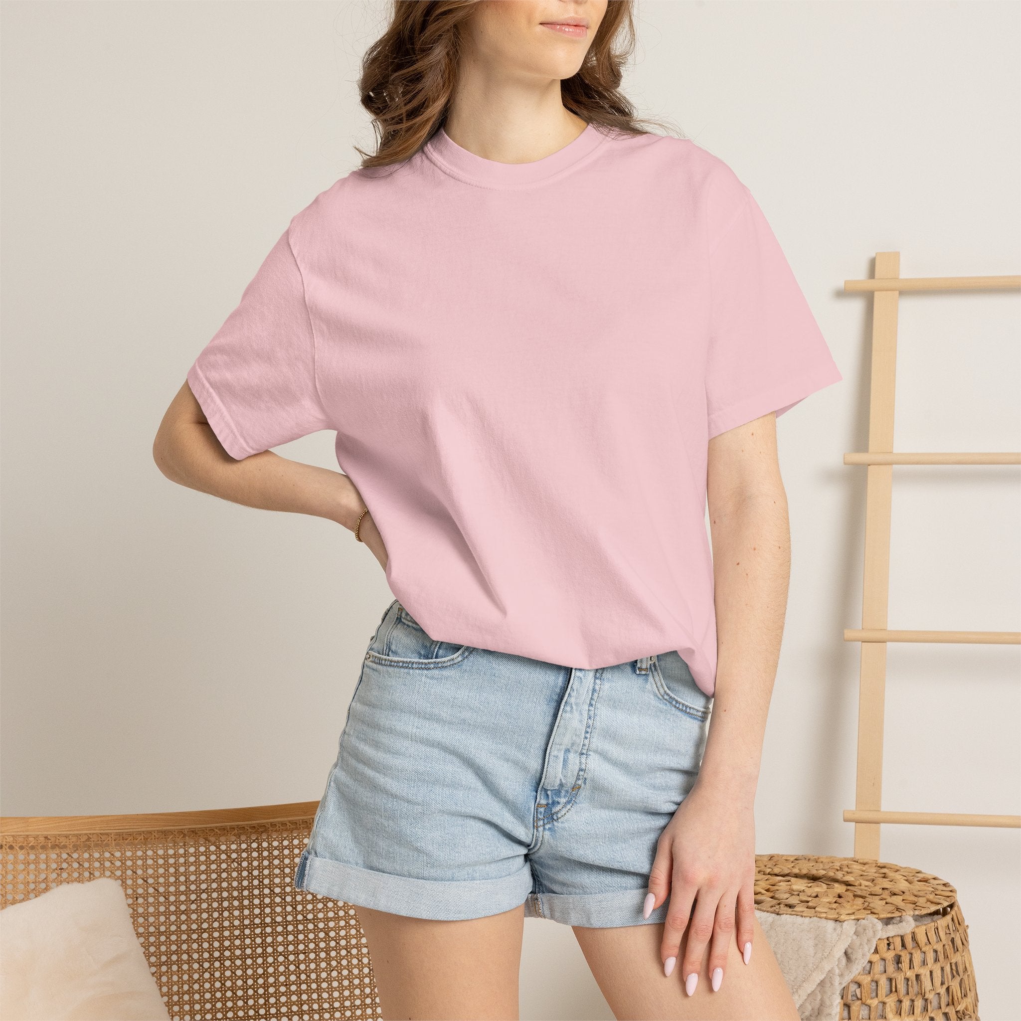 Classic Blank Garment-Dyed T-Shirt — Minimal Crew Tee
