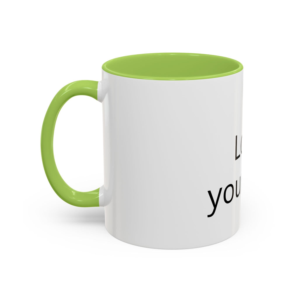 Accent Coffee Mug — "Love Your Fate" Inspirational Ceramic Mug (11/15 oz)