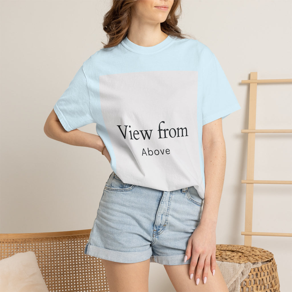 View From Above T-Shirt — Minimal Typography Graphic Tee