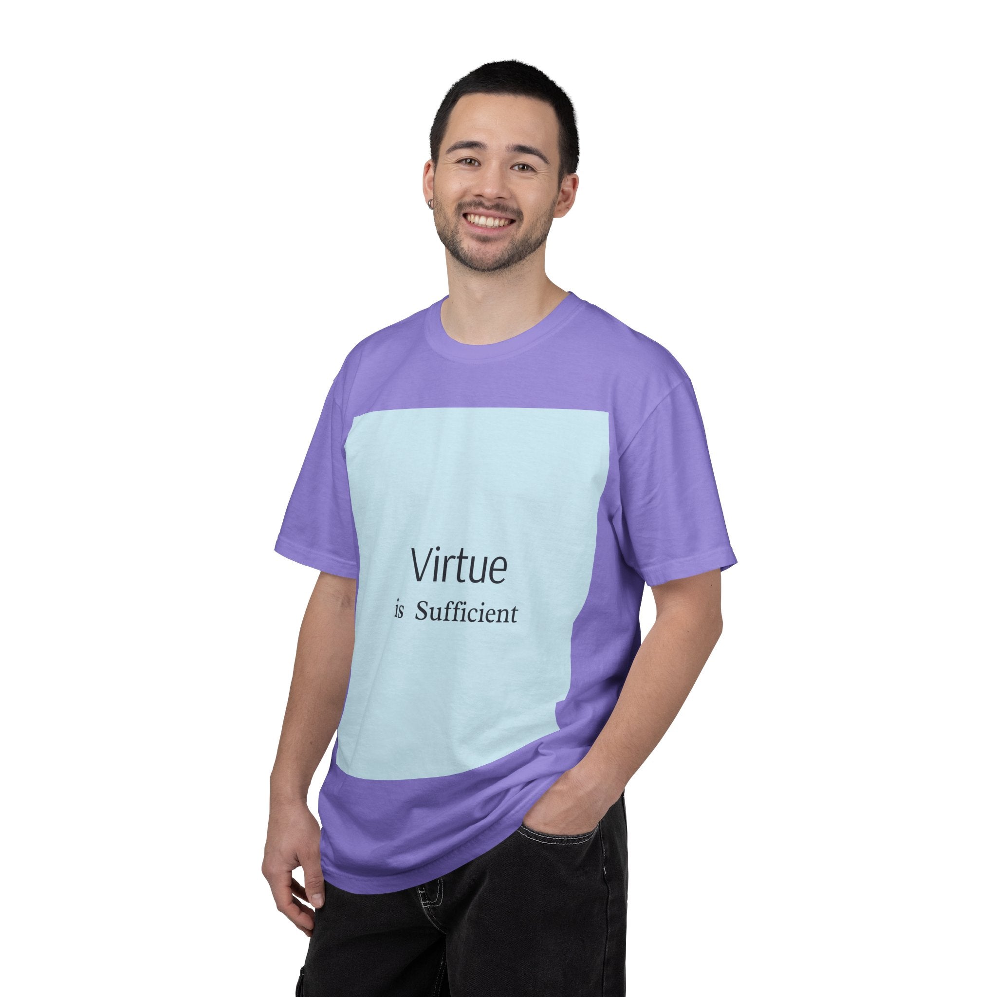 T-Shirt — "Virtue is Sufficient" Minimalist Inspirational Tee