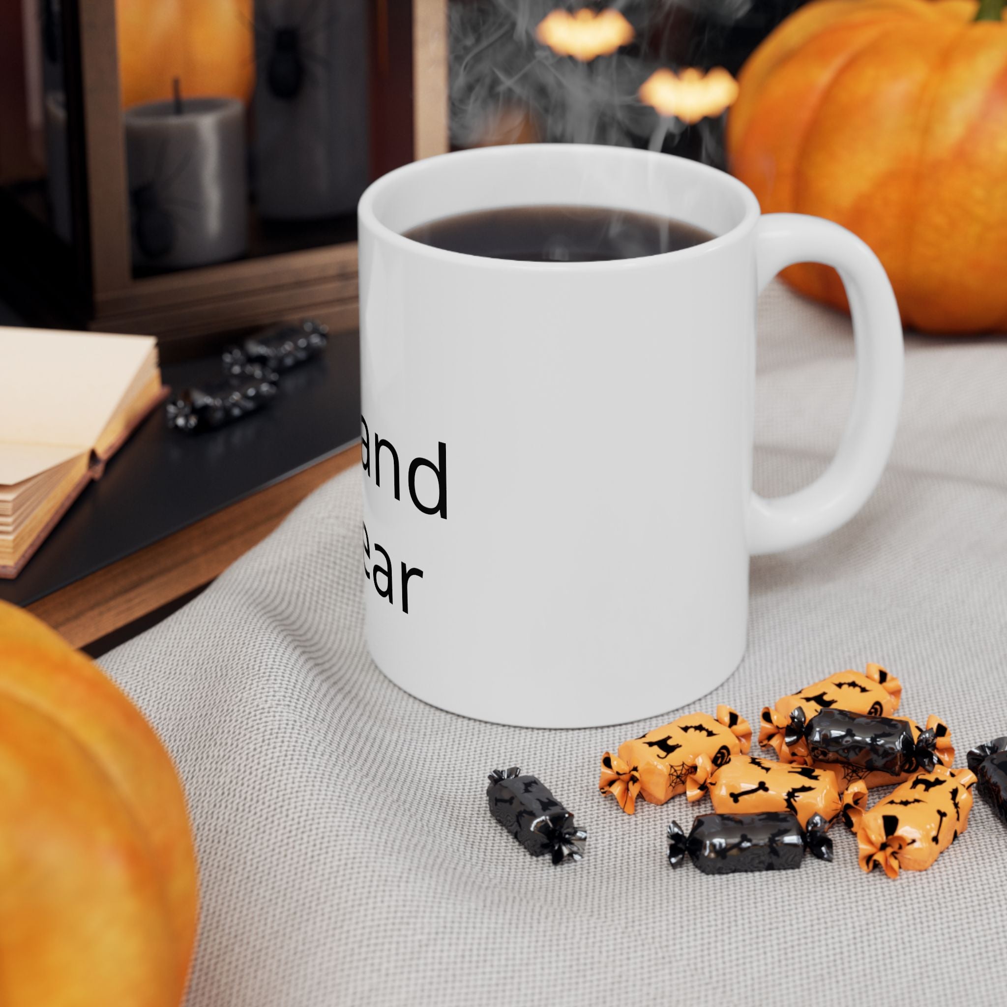 Bear and Forbear Ceramic Mug — Funny Pun Coffee Cup, Gift for Animal Lovers