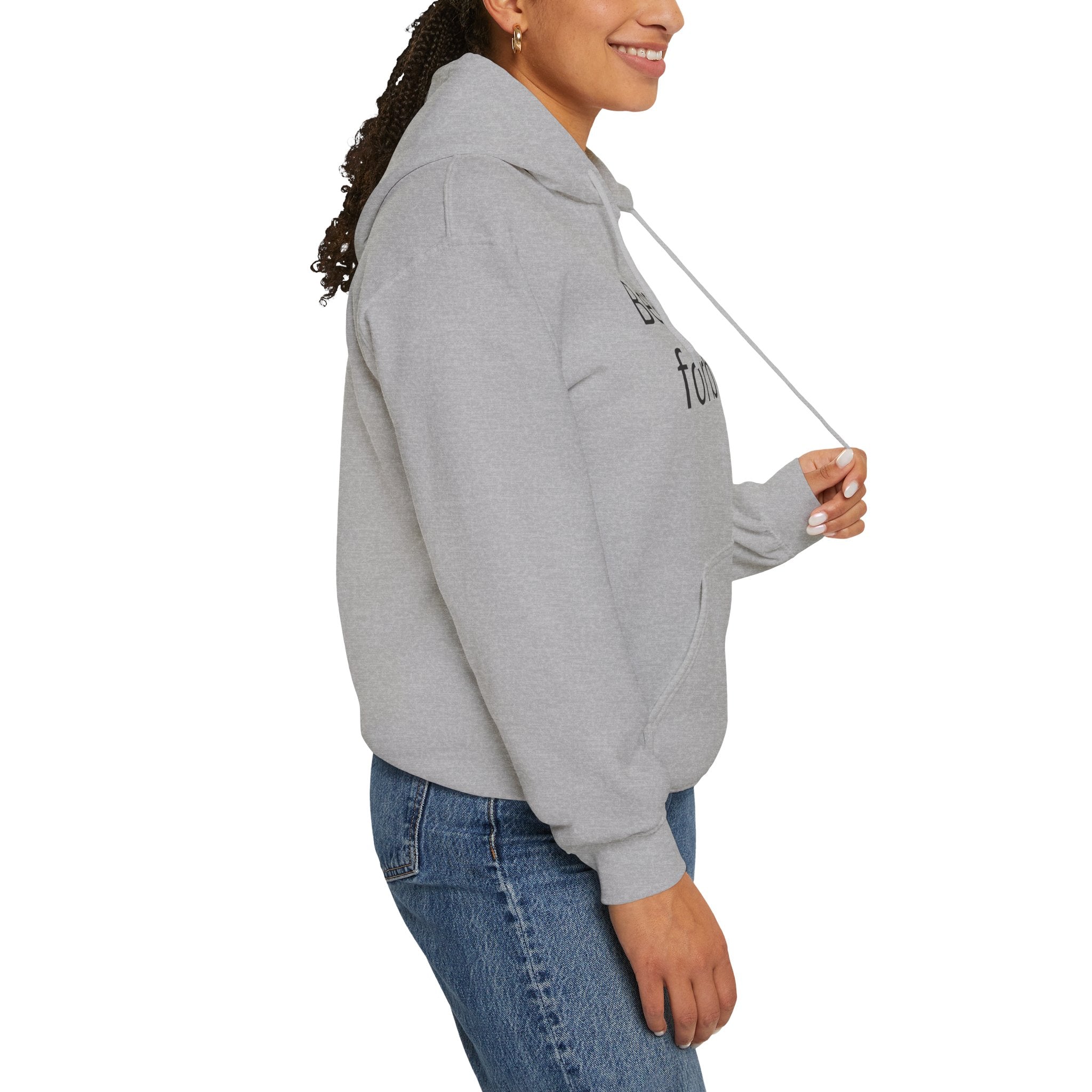Bear and forbear Hoodie — Minimalist Typography Sweatshirt