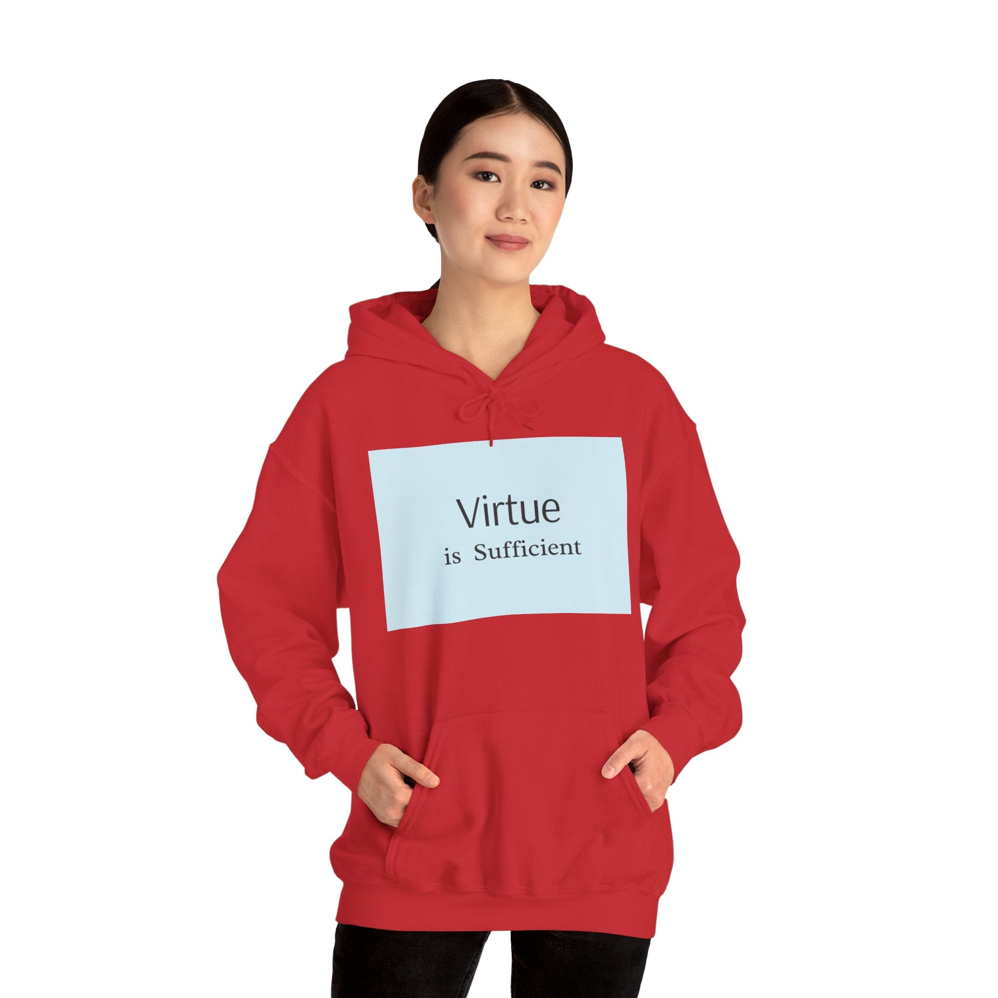 Virtue Is Sufficient Hoodie — Minimalist Inspirational Pullover
