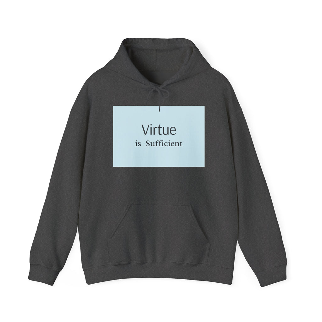 Virtue Is Sufficient Hoodie — Minimalist Inspirational Pullover