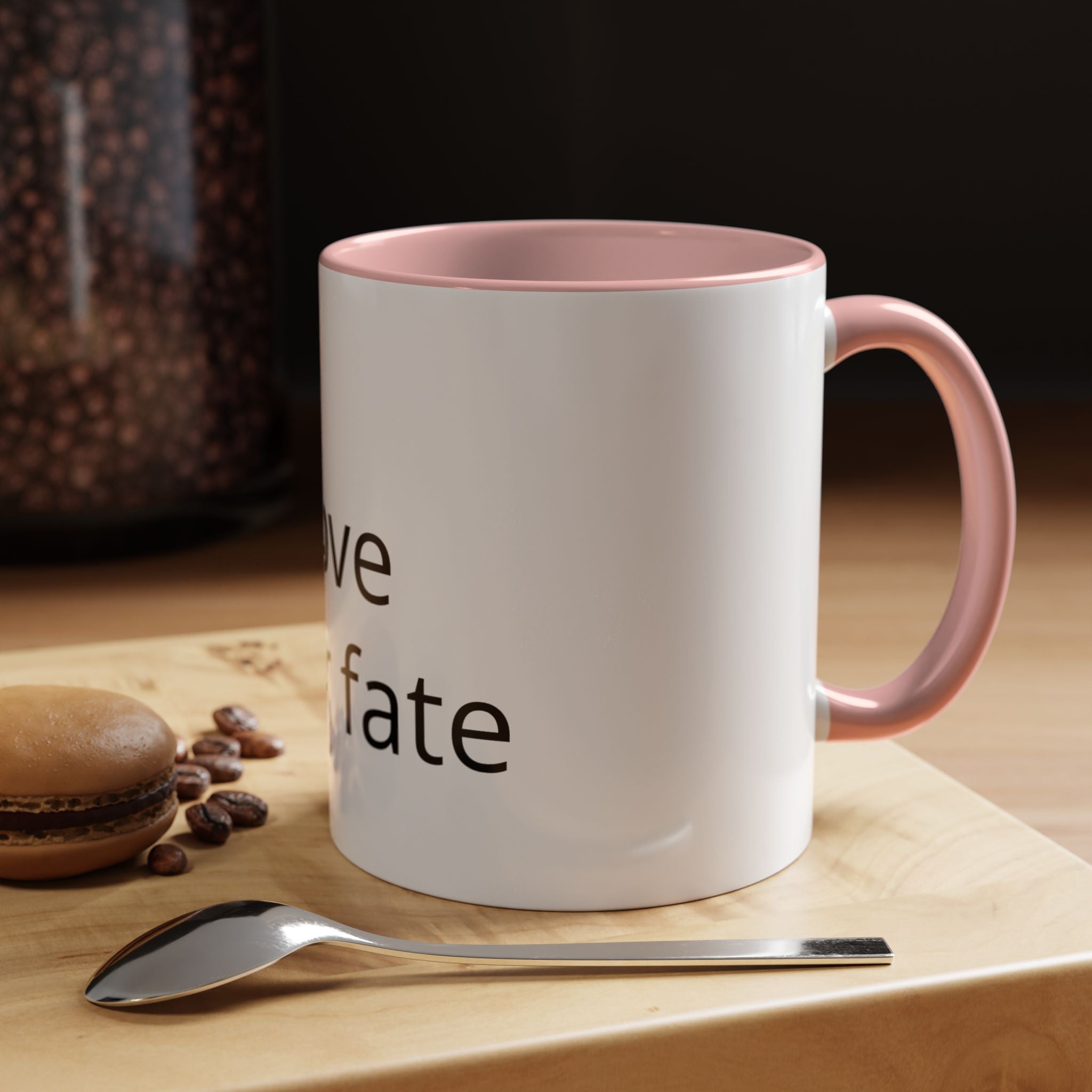 Accent Coffee Mug — "Love Your Fate" Inspirational Ceramic Mug (11/15 oz)