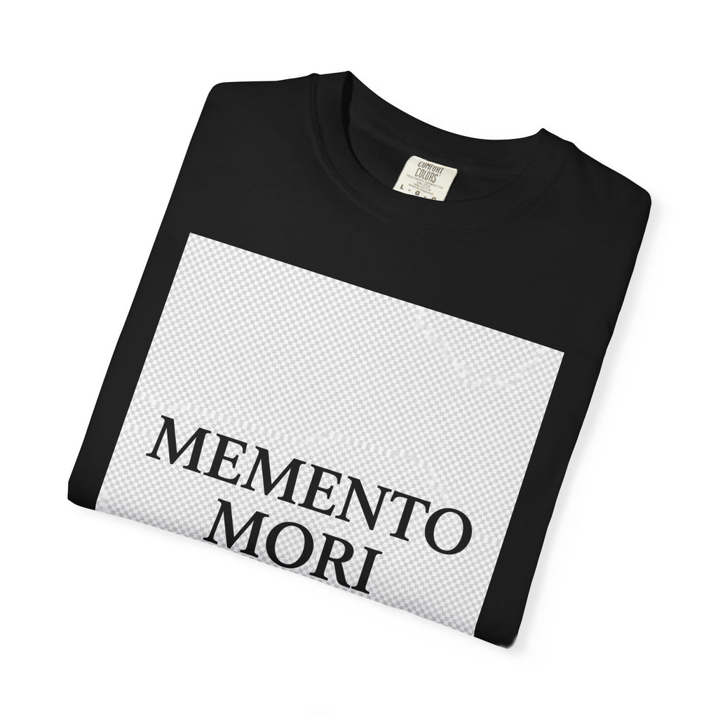 Memento Mori T-Shirt — Minimalist Hourglass Graphic Tee