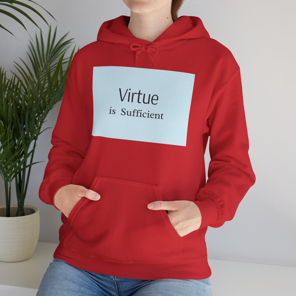 Virtue Is Sufficient Hoodie — Minimalist Inspirational Pullover