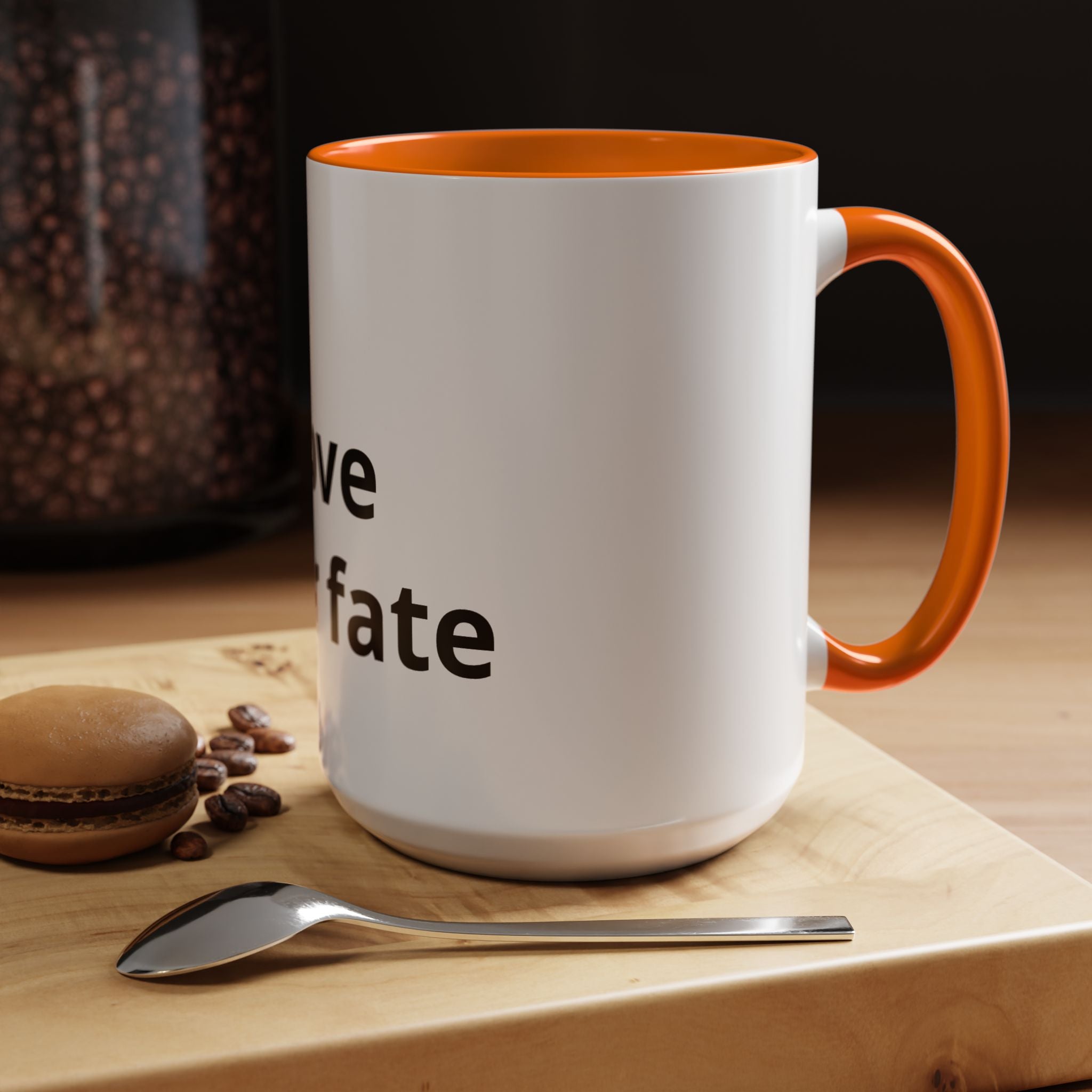 Accent Coffee Mug — "Love Your Fate" Inspirational Ceramic Mug (11/15 oz)
