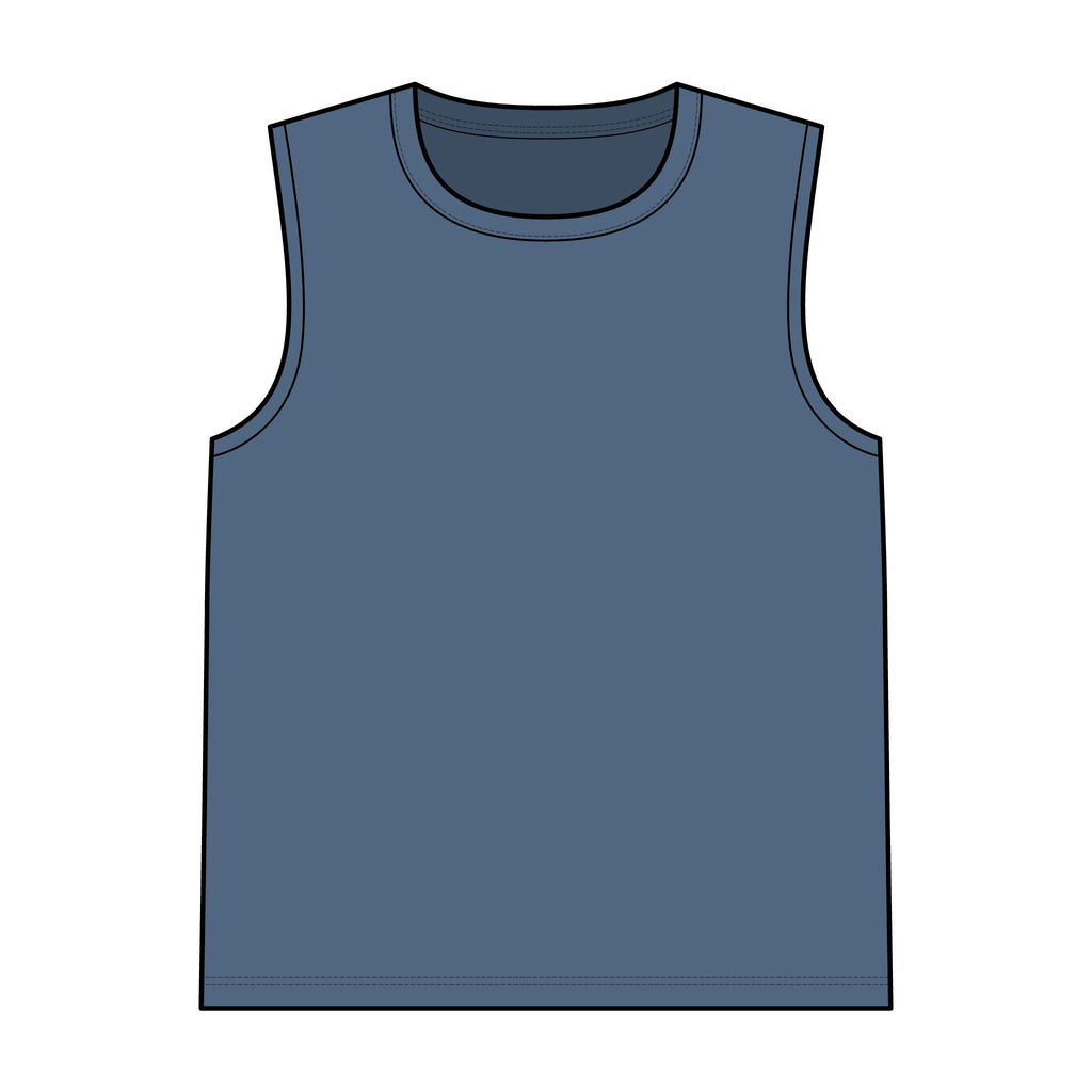 Garment-Dyed Tank Top — Vintage Washed Sleeveless Tee