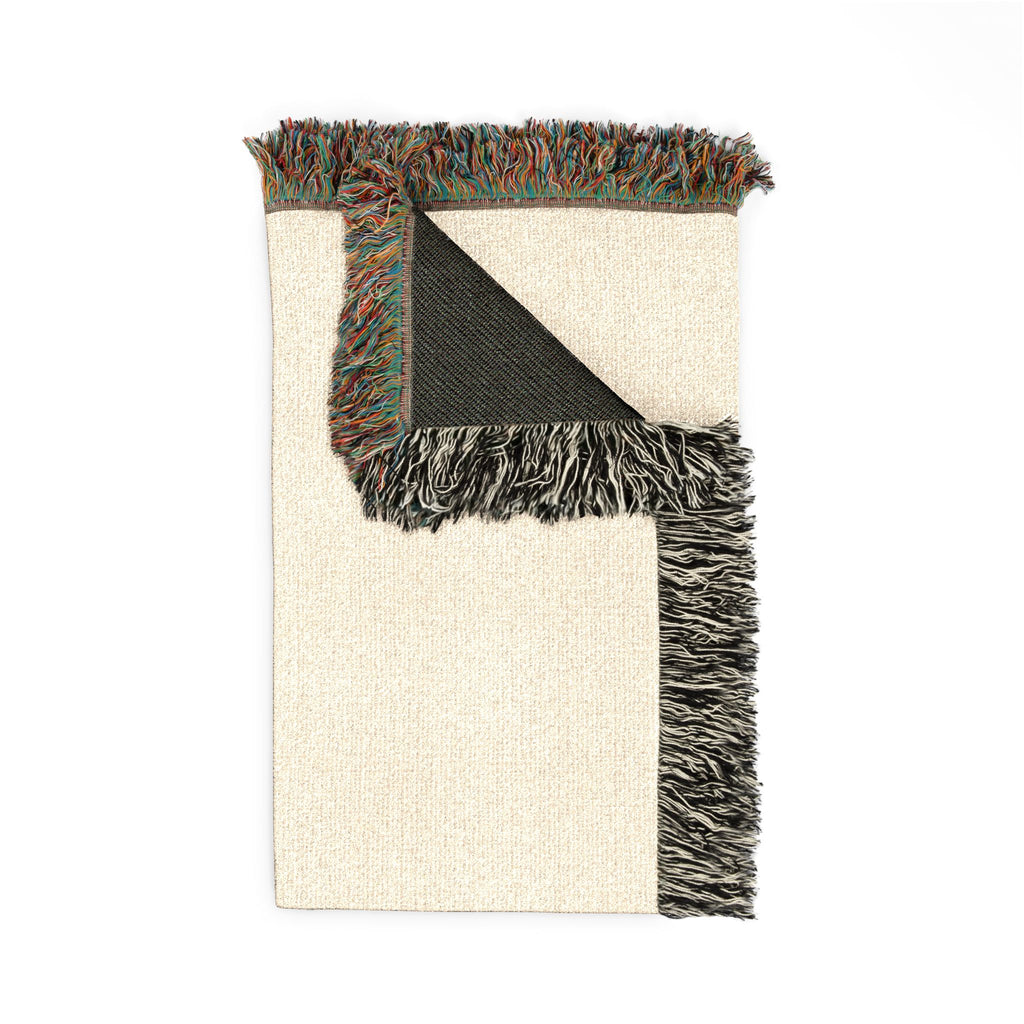 Minimal Two-Tone Woven Blanket — Reversible Neutral Throw for Living Room & Bedroom