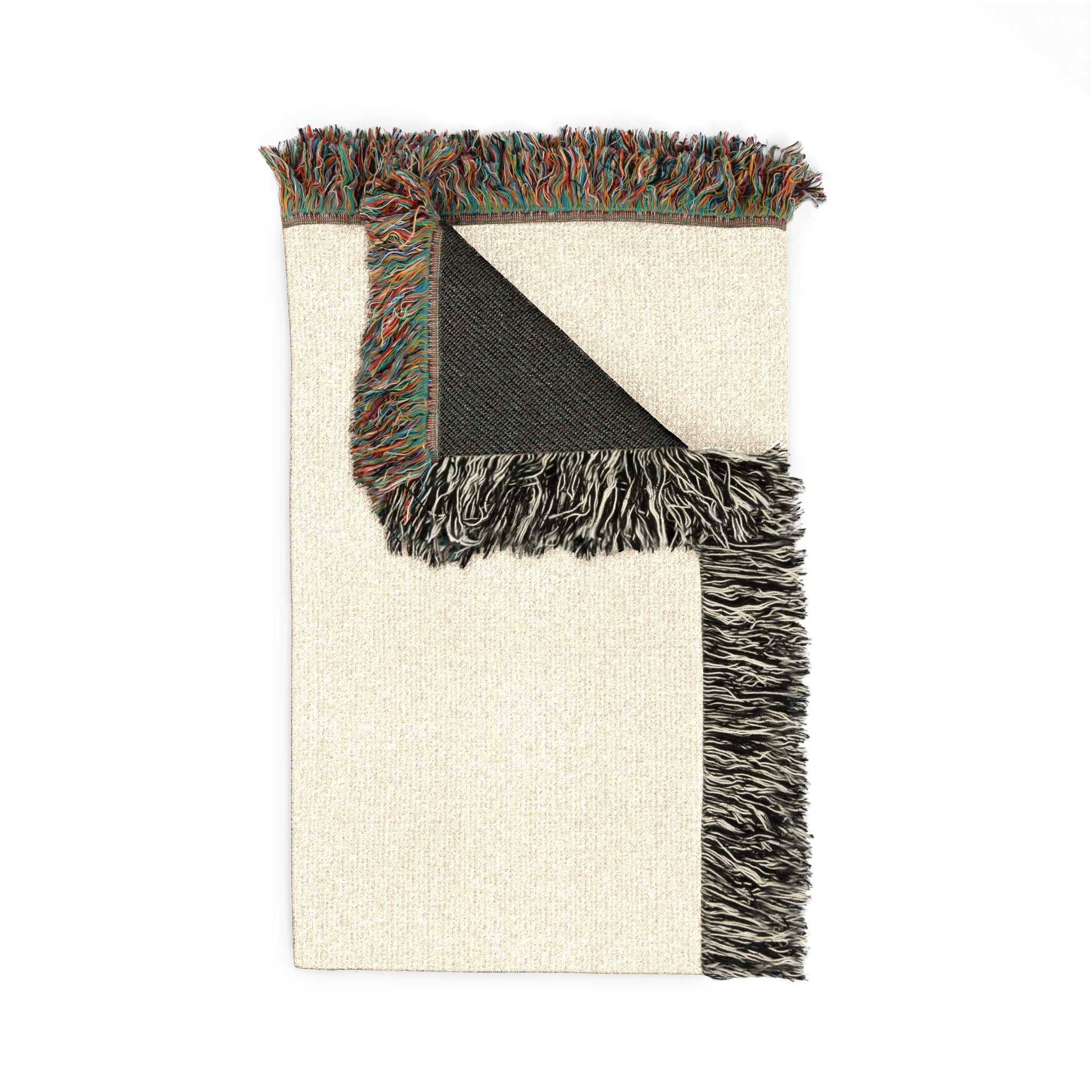 Minimal Two-Tone Woven Blanket — Reversible Neutral Throw for Living Room & Bedroom