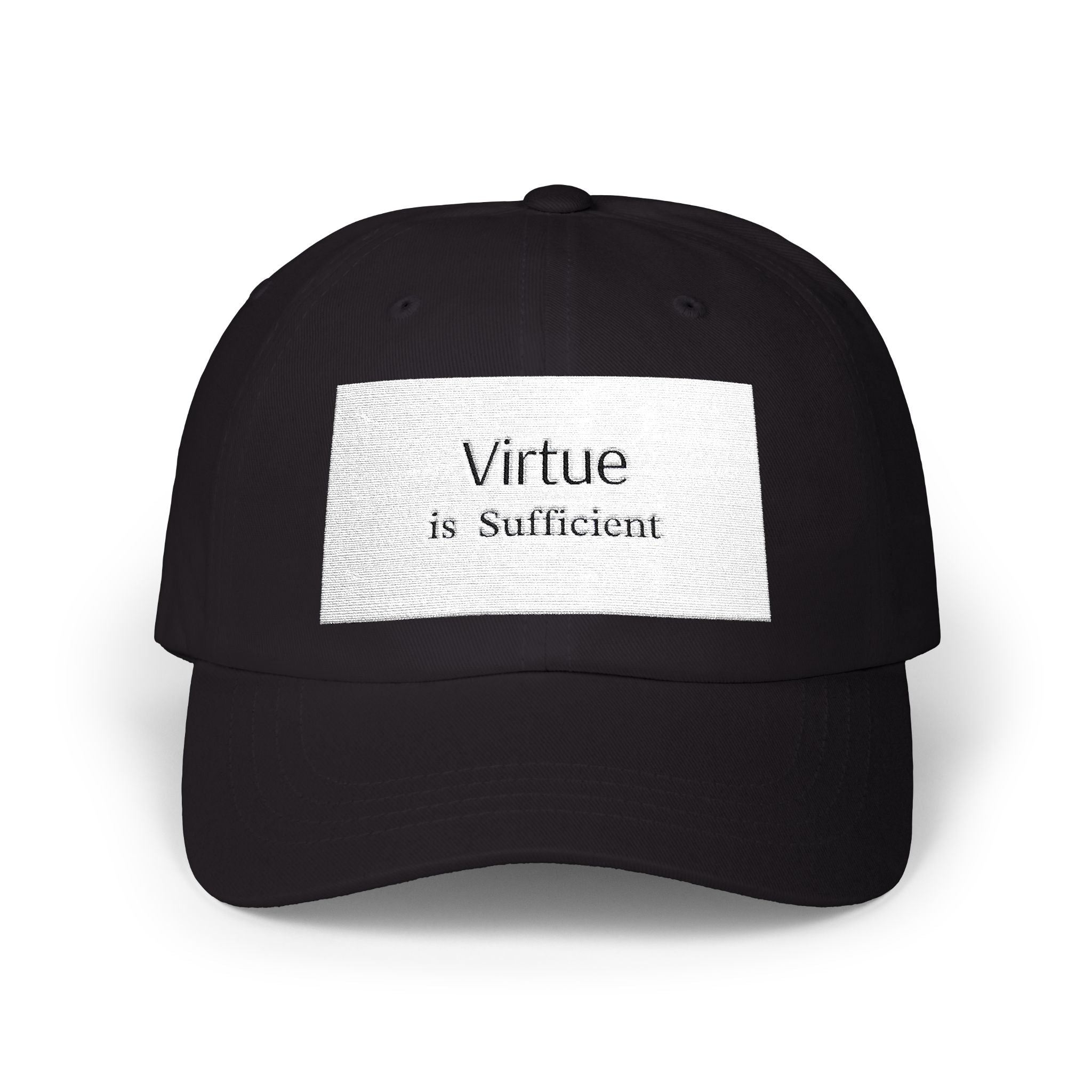 Dad Cap — "Virtue is Sufficient" Embroidered Classic Hat
