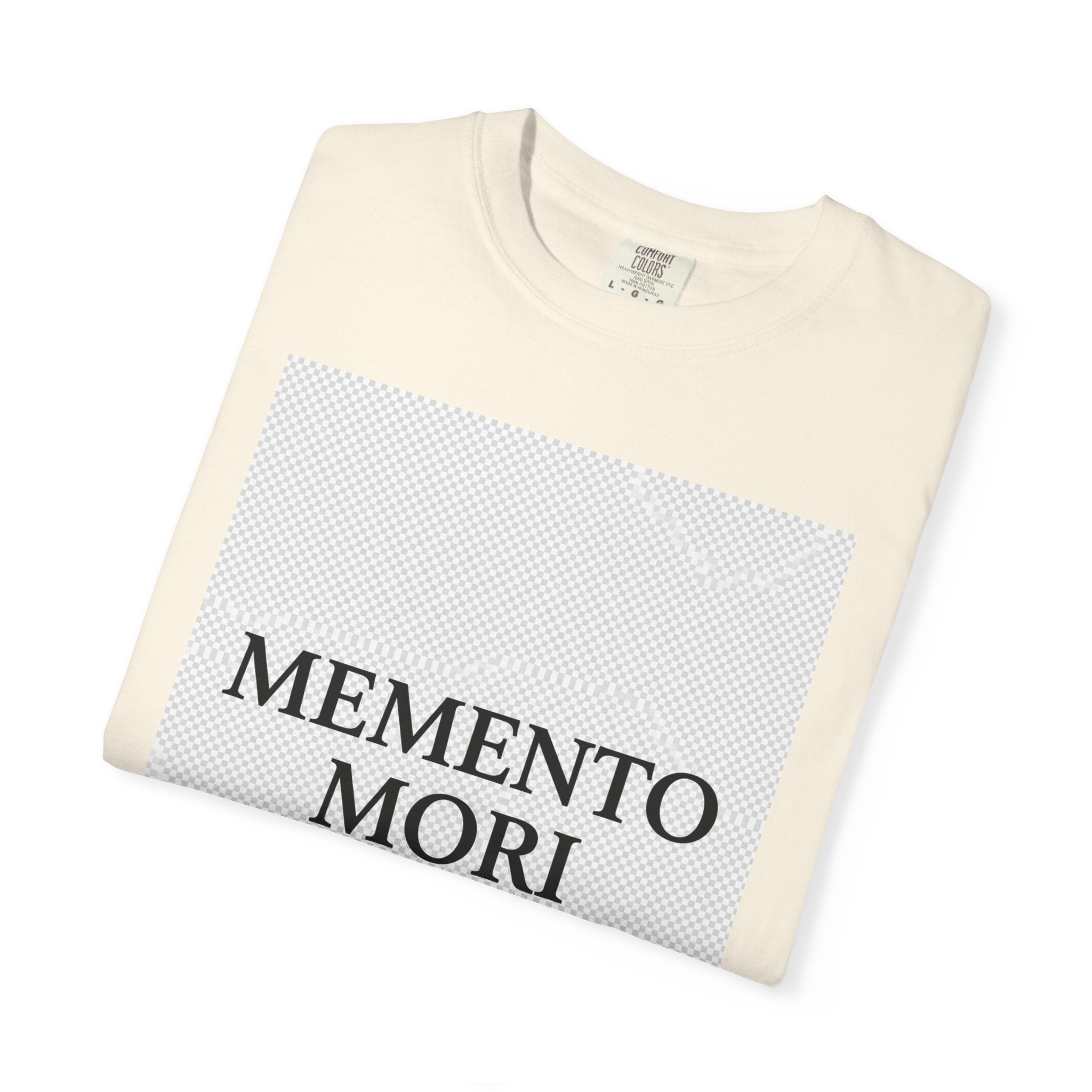 Memento Mori T-Shirt — Minimalist Hourglass Graphic Tee