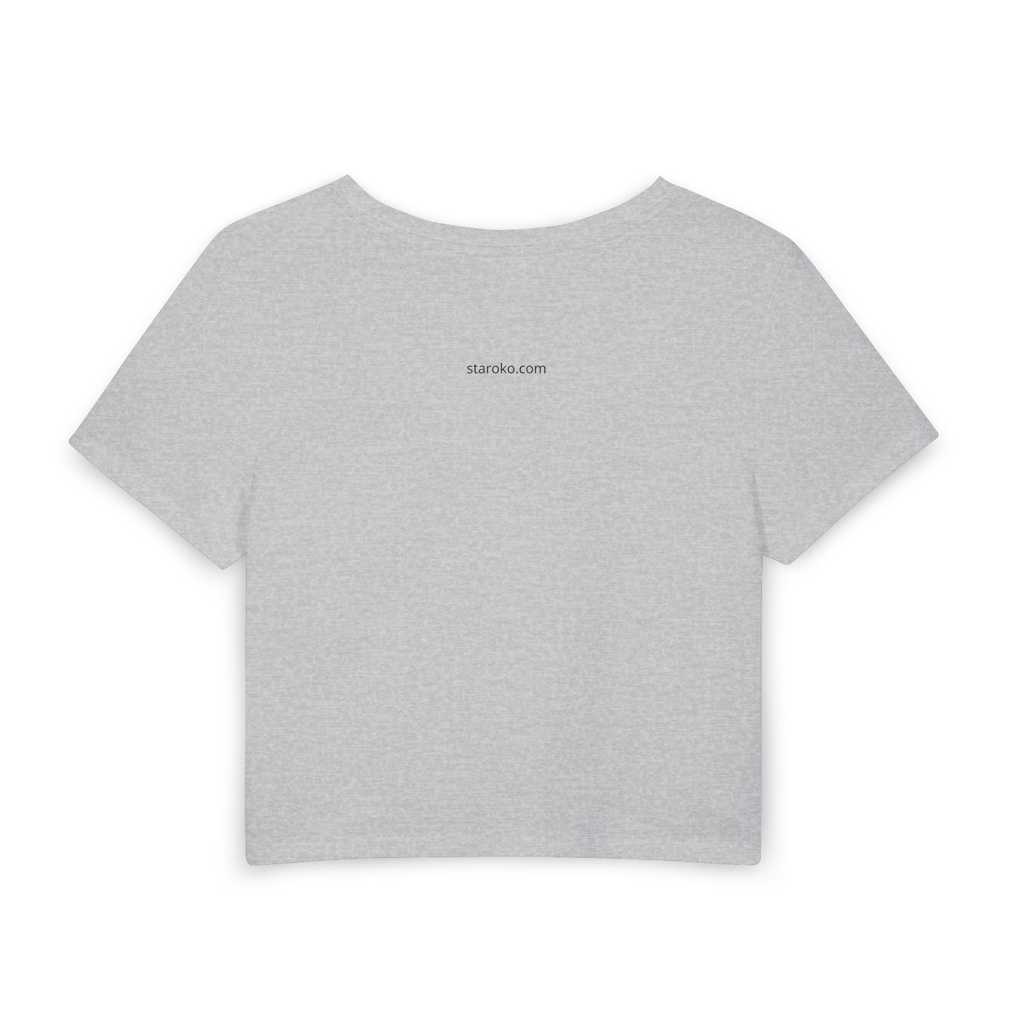 Minimalist 'Stay Calm' Women's Baby Tee — Cropped White Graphic Tee