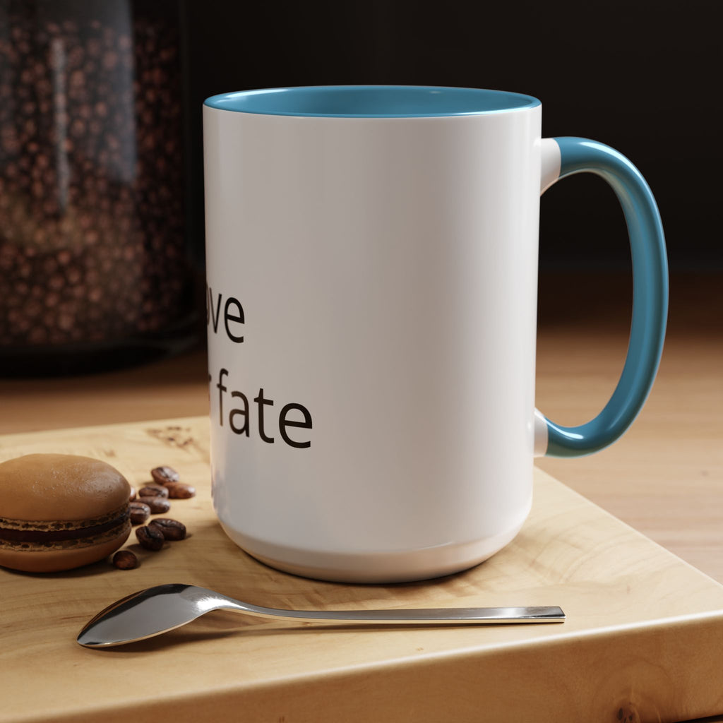 Accent Coffee Mug — "Love Your Fate" Inspirational Ceramic Mug (11/15 oz)