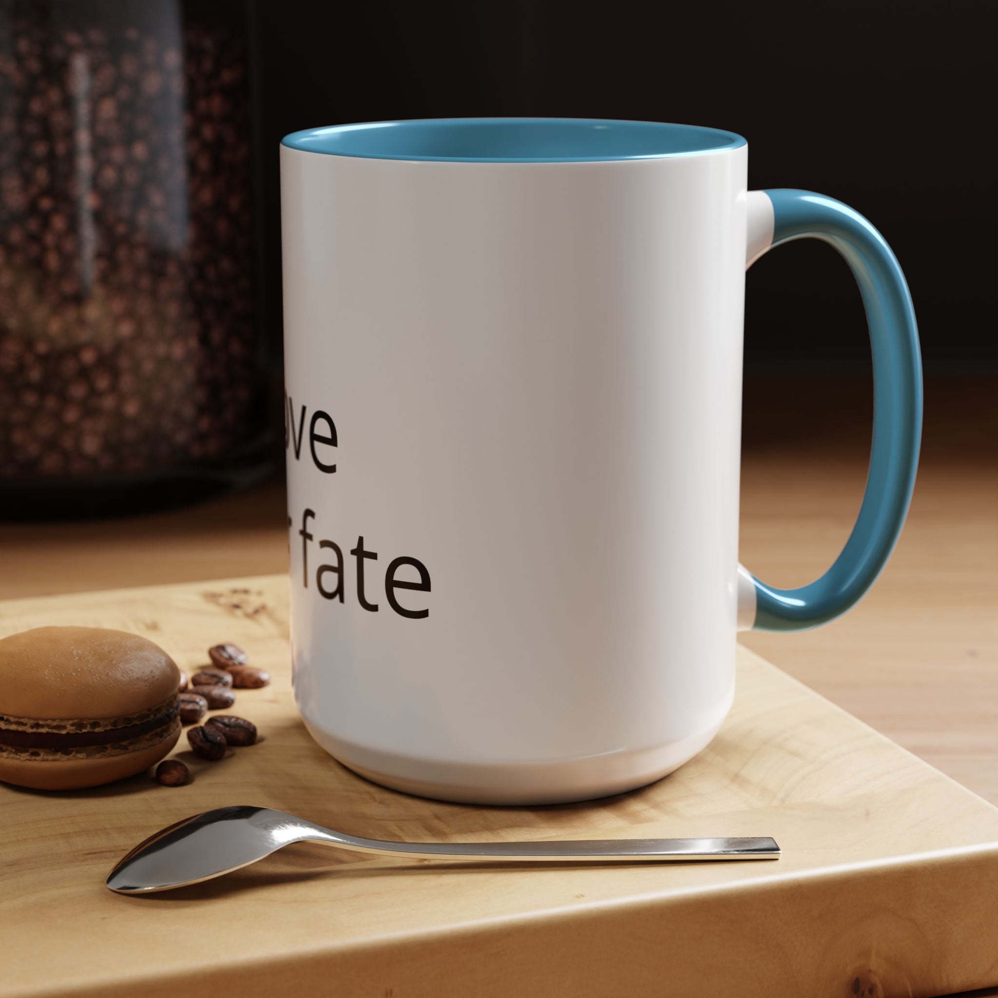 Accent Coffee Mug — "Love Your Fate" Inspirational Ceramic Mug (11/15 oz)