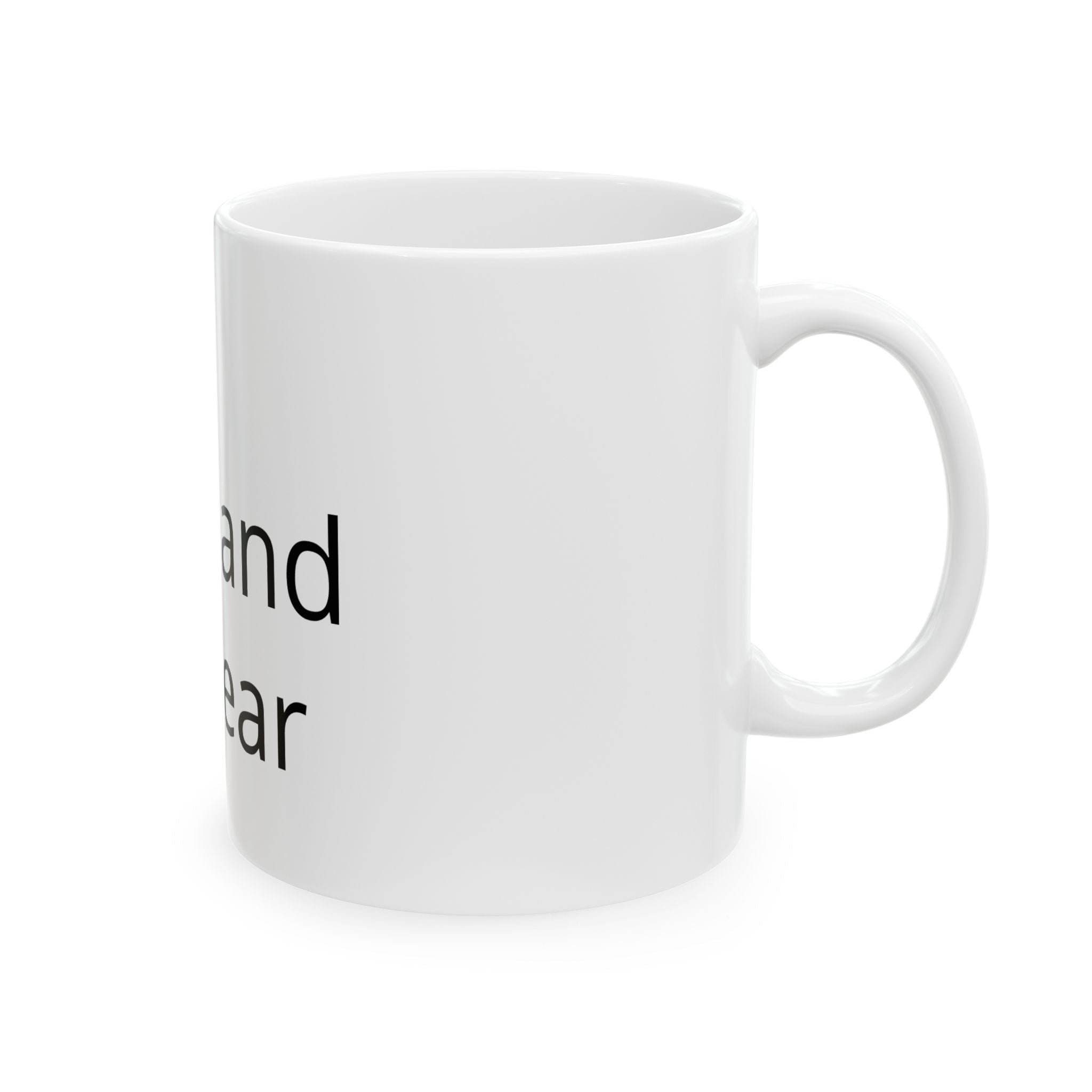 Bear and Forbear Ceramic Mug — Funny Pun Coffee Cup, Gift for Animal Lovers
