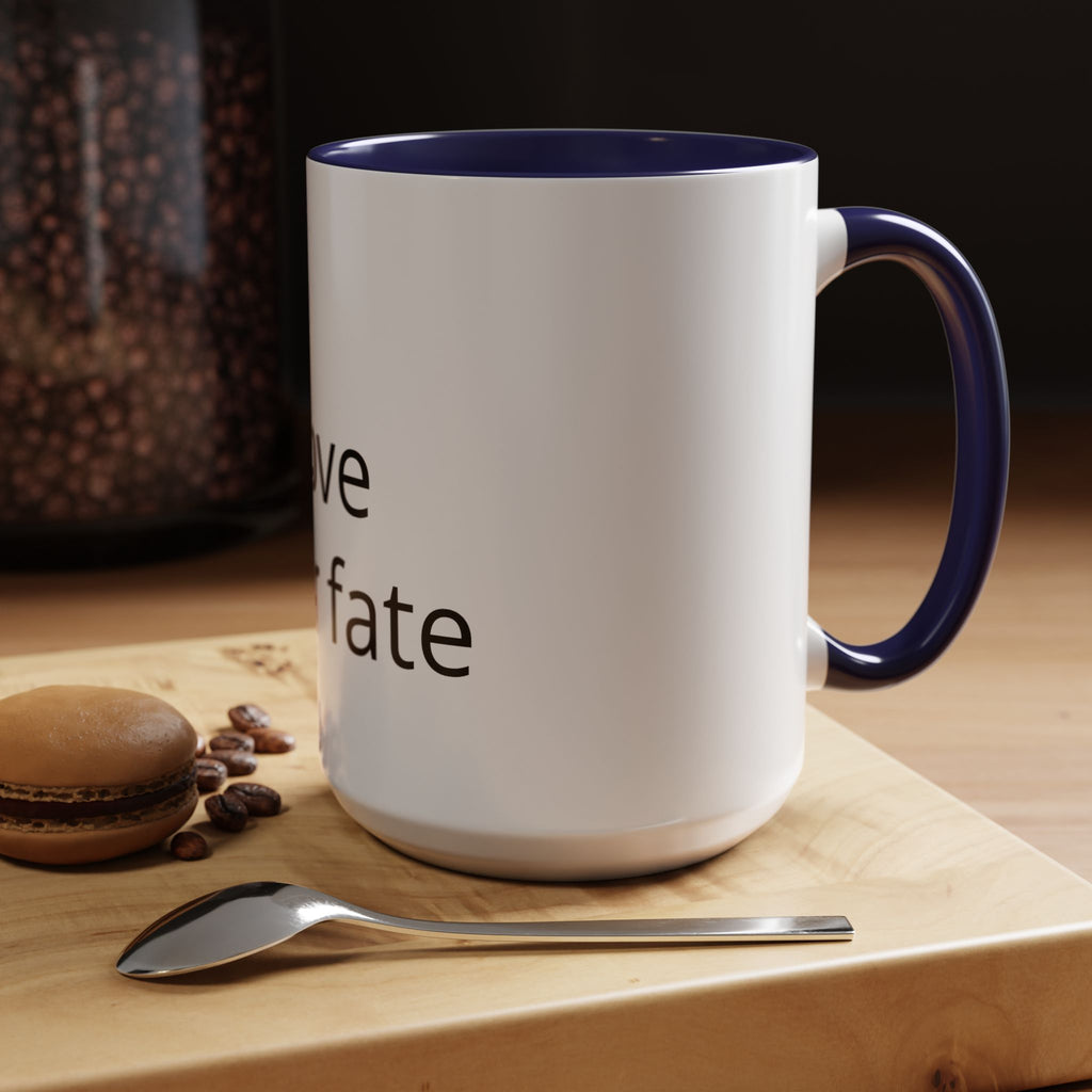 Accent Coffee Mug — "Love Your Fate" Inspirational Ceramic Mug (11/15 oz)