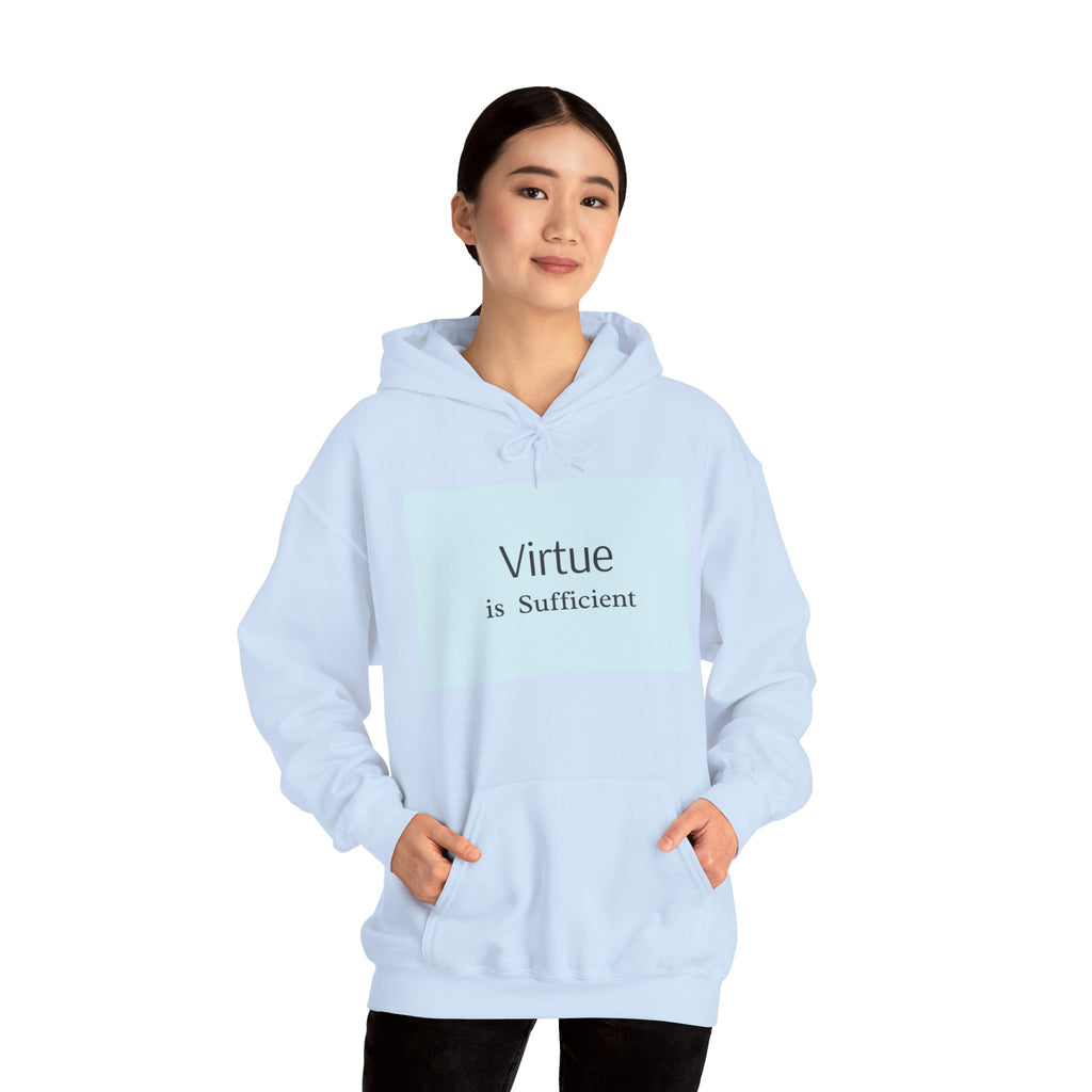 Virtue Is Sufficient Hoodie — Minimalist Inspirational Pullover