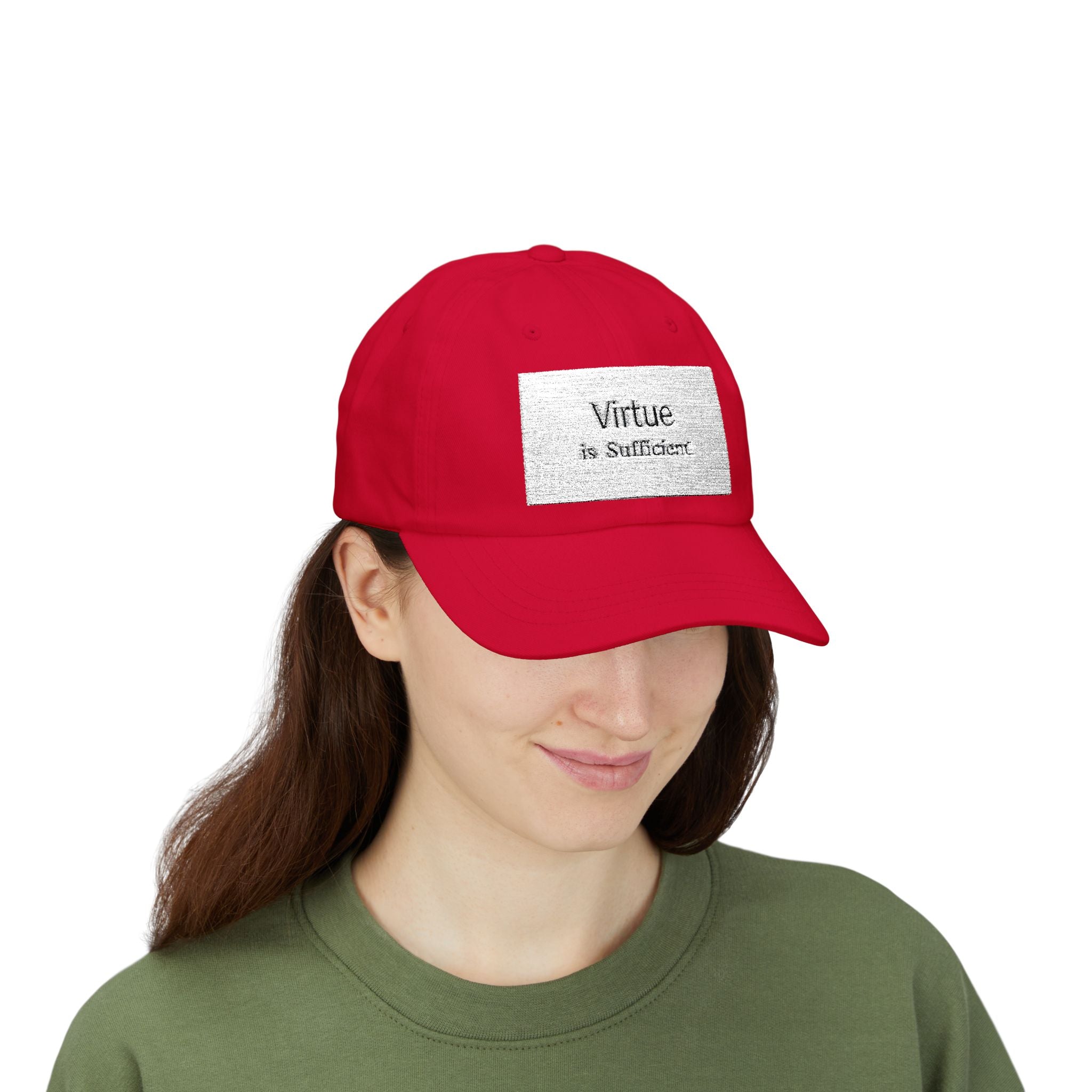 Dad Cap — "Virtue is Sufficient" Embroidered Classic Hat