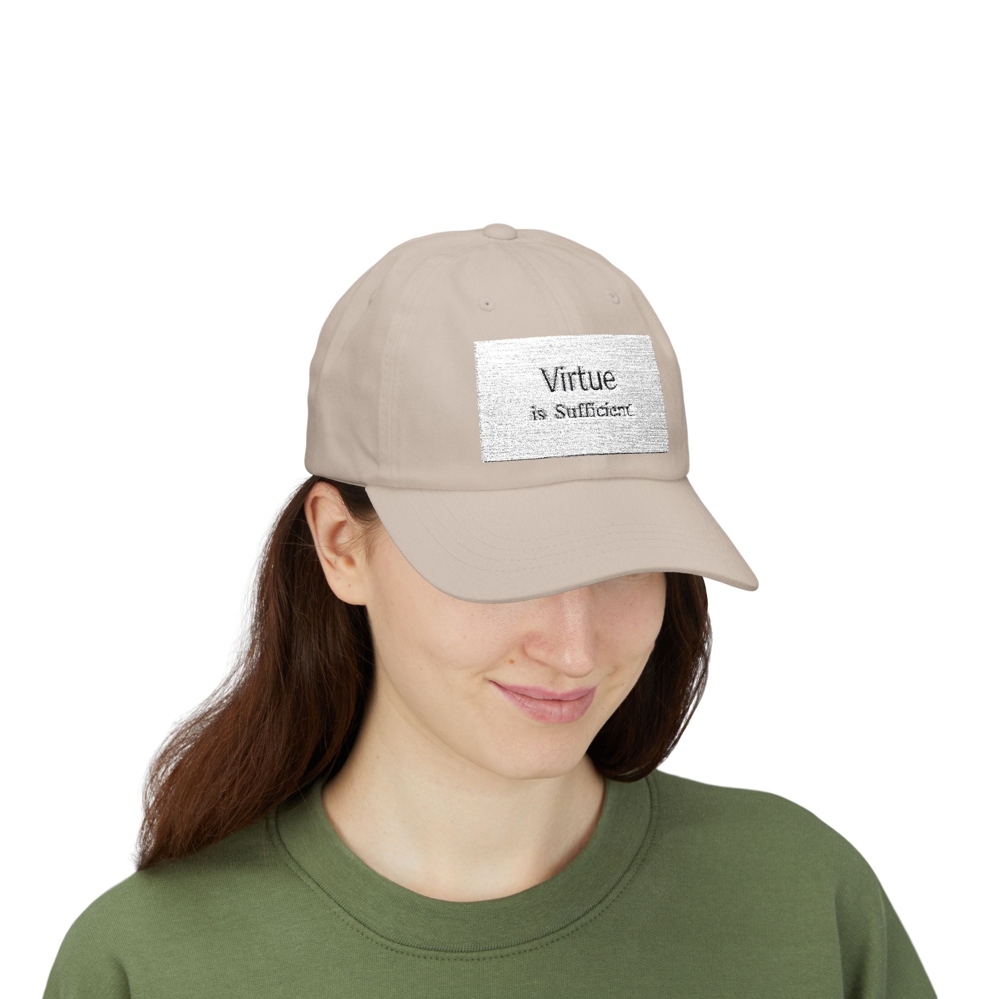 Dad Cap — "Virtue is Sufficient" Embroidered Classic Hat