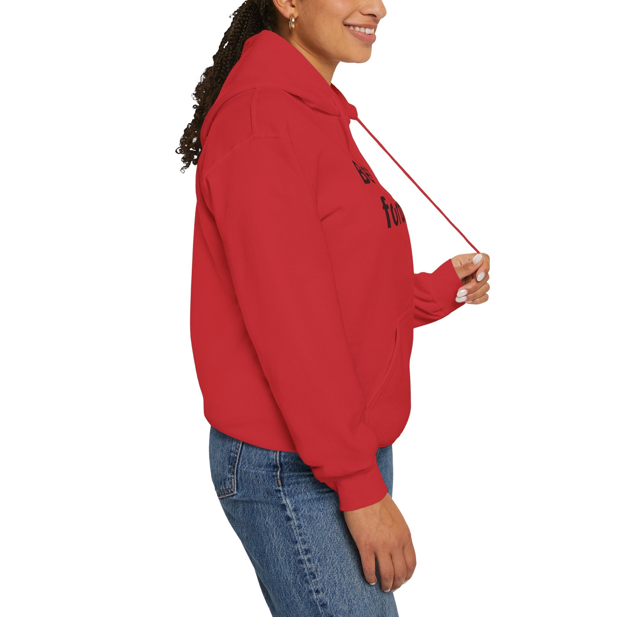 Bear and forbear Hoodie — Minimalist Typography Sweatshirt