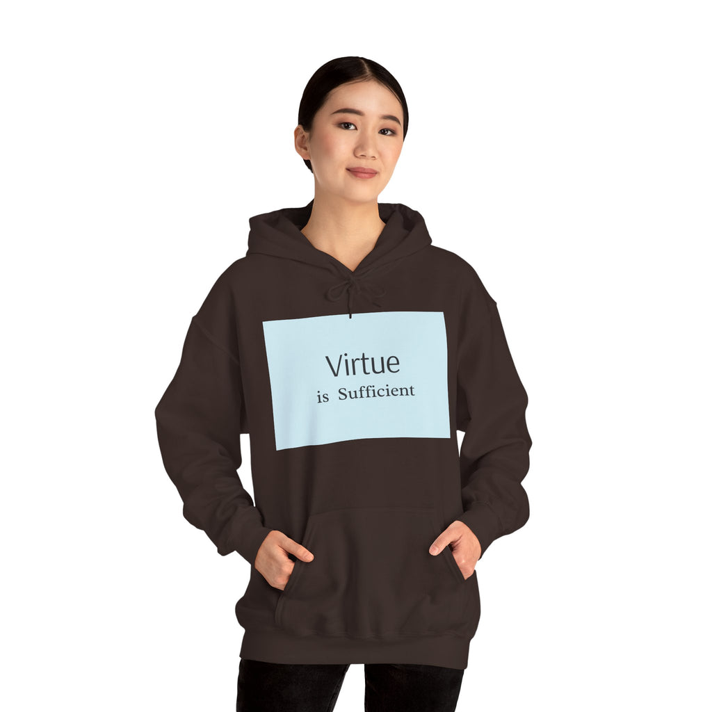Virtue Is Sufficient Hoodie — Minimalist Inspirational Pullover
