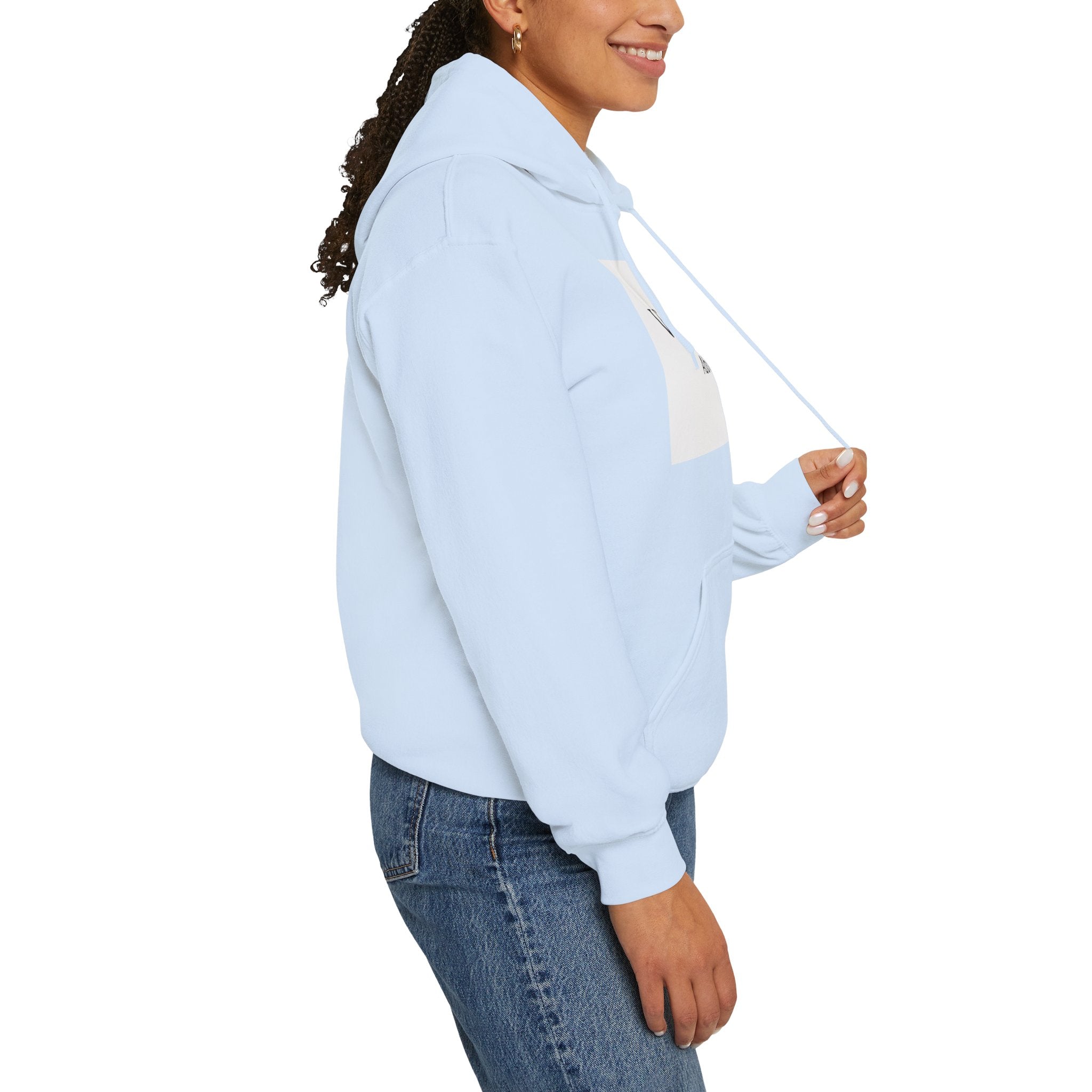 View From Above Hoodie - Minimal Text Graphic Pullover