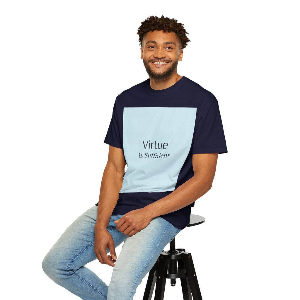 T-Shirt — "Virtue is Sufficient" Minimalist Inspirational Tee