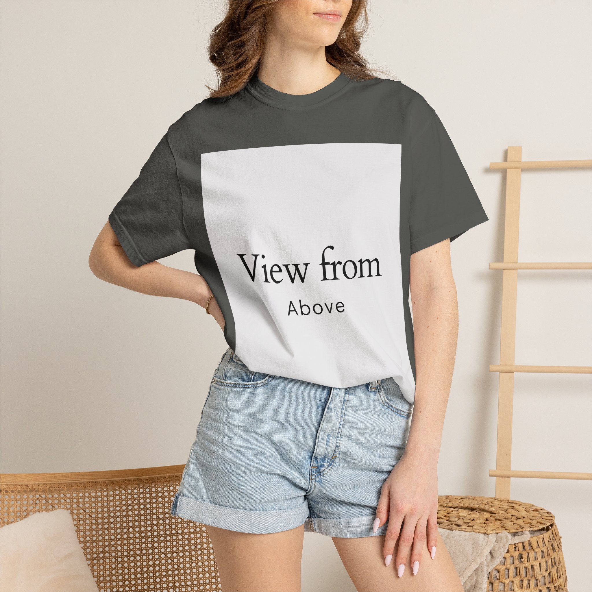 View From Above T-Shirt — Minimal Typography Graphic Tee