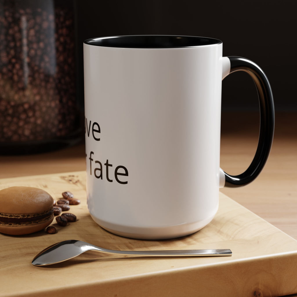 Accent Coffee Mug — "Love Your Fate" Inspirational Ceramic Mug (11/15 oz)